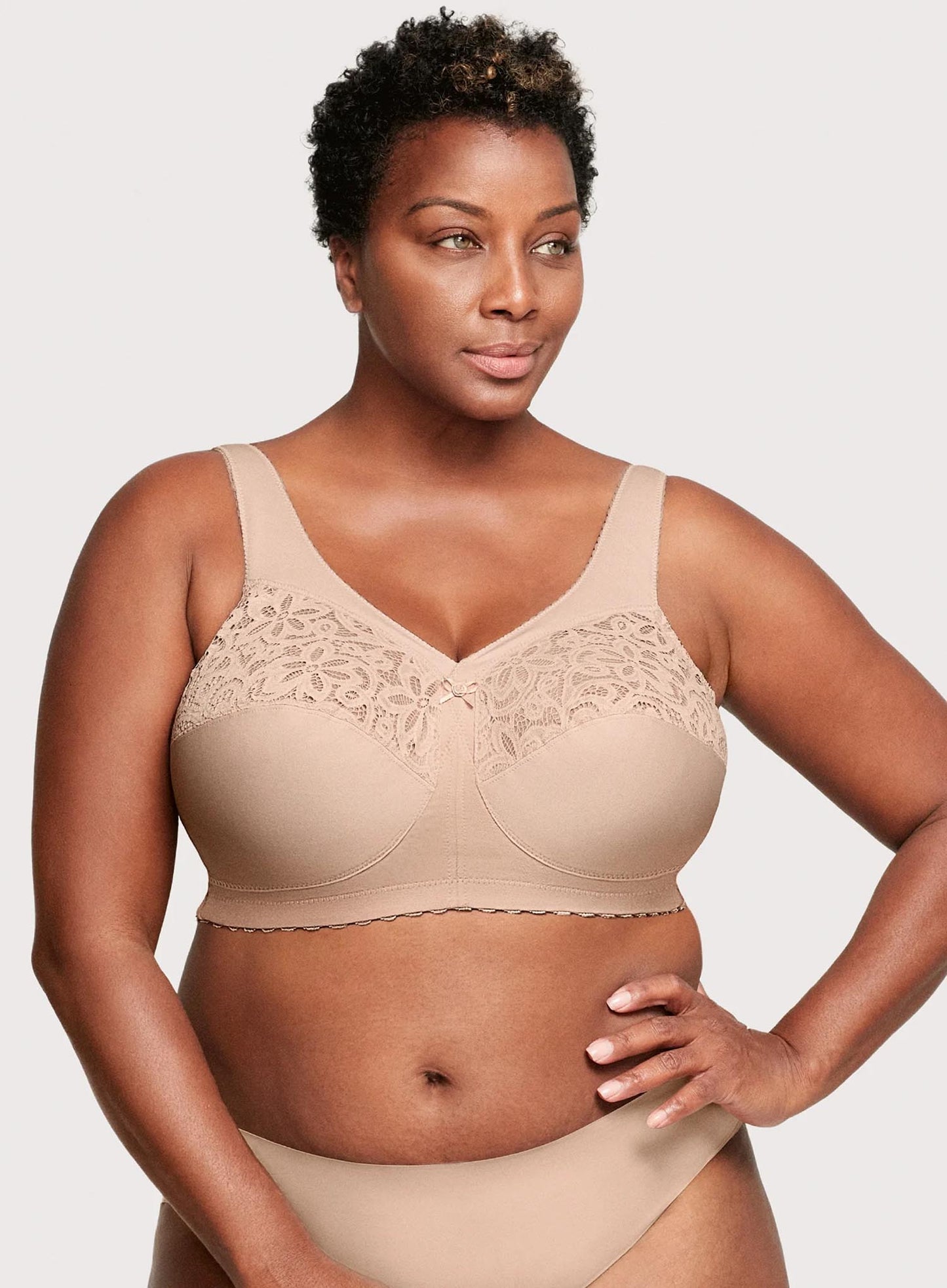 Minimizer Support Bra, Glamorous Full-Cup Full-Busted Bra, Full Coverage  and Back Smoothing, MagicLift Cotton Cup