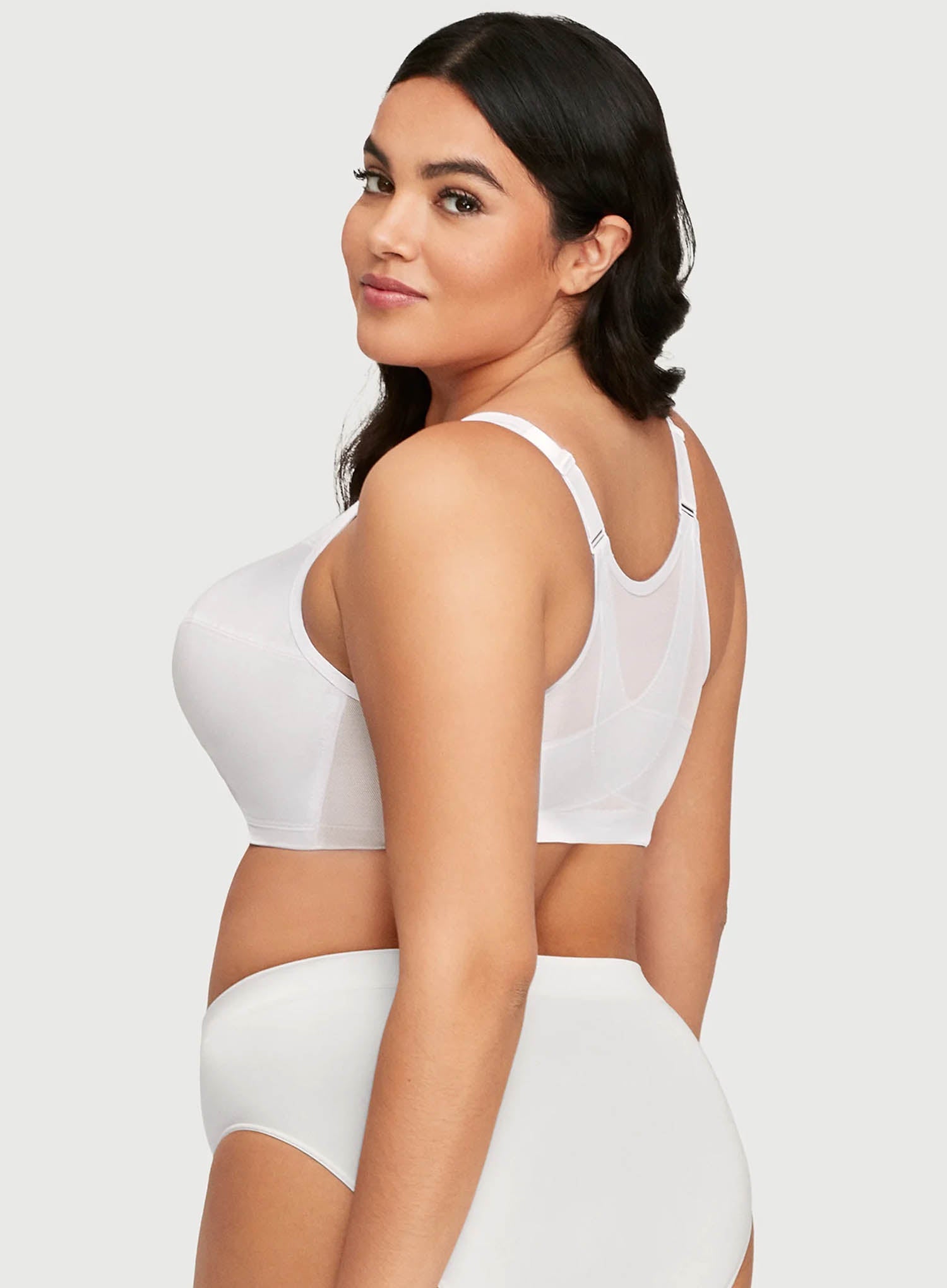 Glamorise: Magic Lift Cotton Full Figure Support Bra White – DeBra's