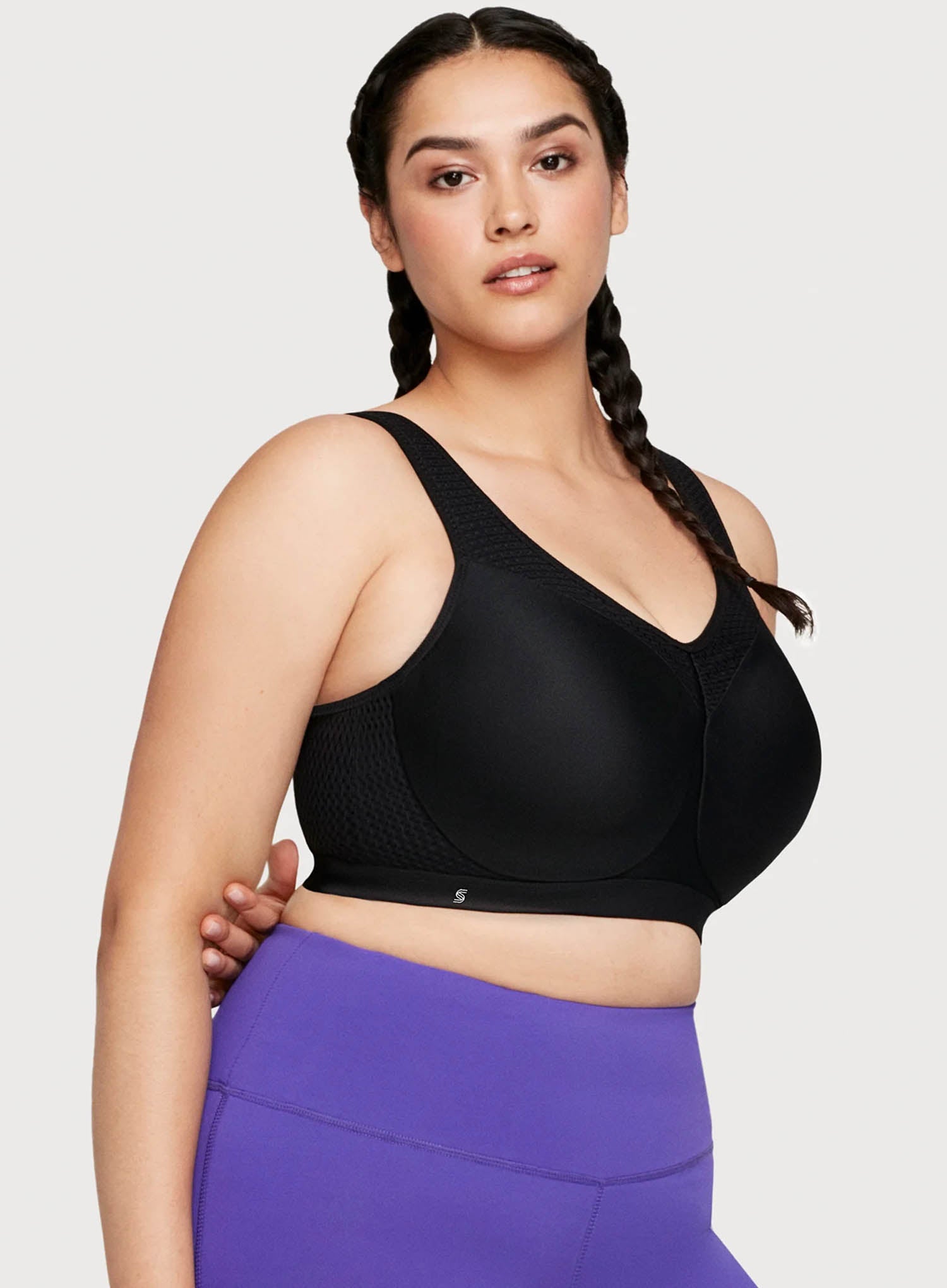 Glamorise: No Limits High Support Underwire Sports Bra Black – DeBra's