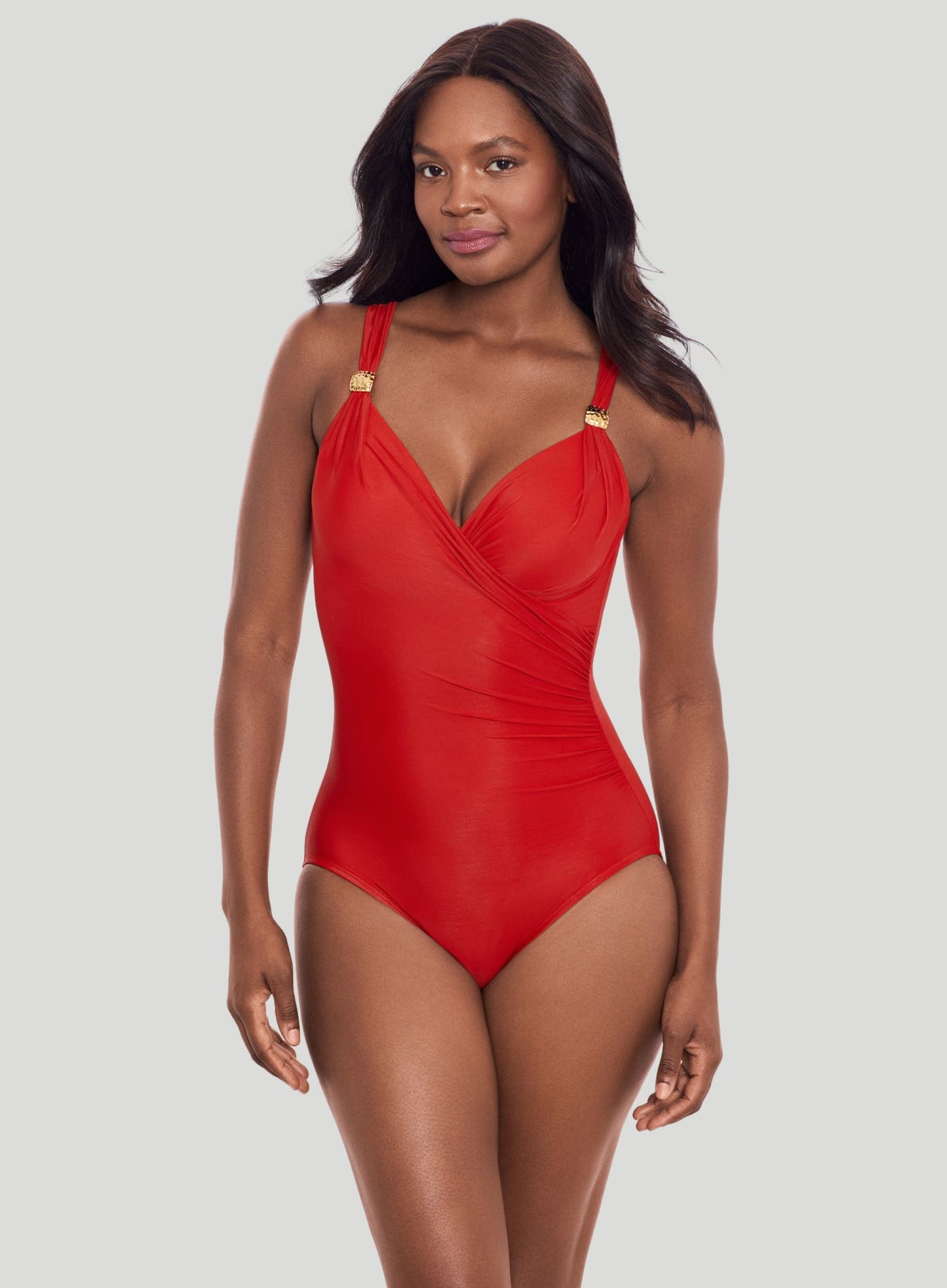 Miraclesuit Swimwear: Razzle Dazzle Siren Shaping One Piece Cayenne