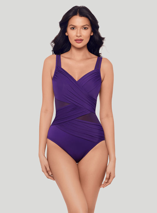 Miraclesuit Swimwear: Network Madero Underwired Shaping One Piece Mulberry