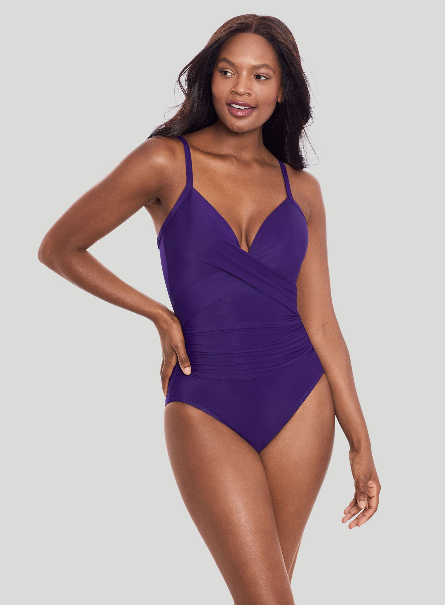 Miraclesuit Swimwear: Rock Solid Captivate Underwired Shaping One Piece Mulberry