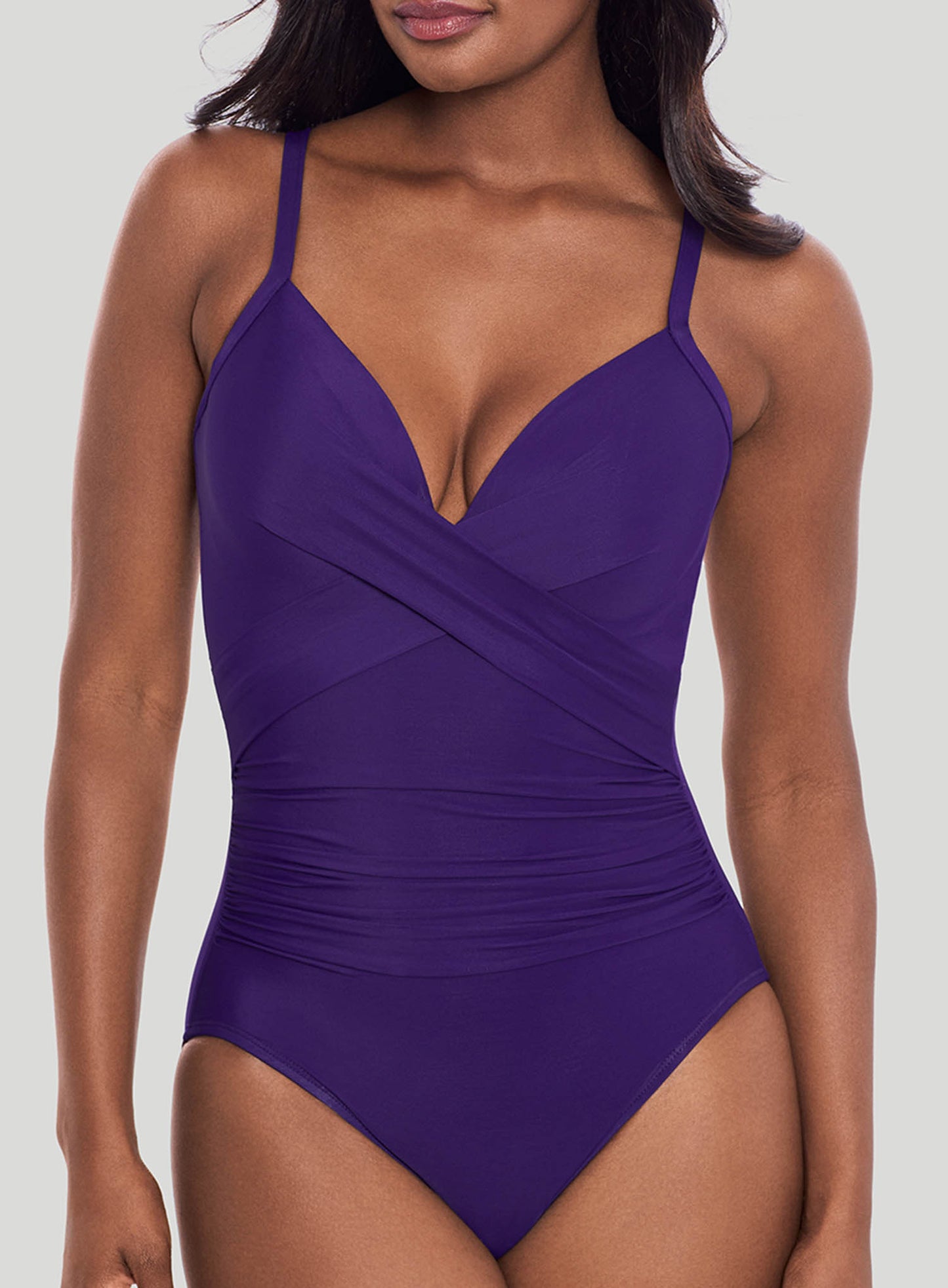 Miraclesuit Swimwear: Rock Solid Captivate Underwired Shaping One Piece Mulberry