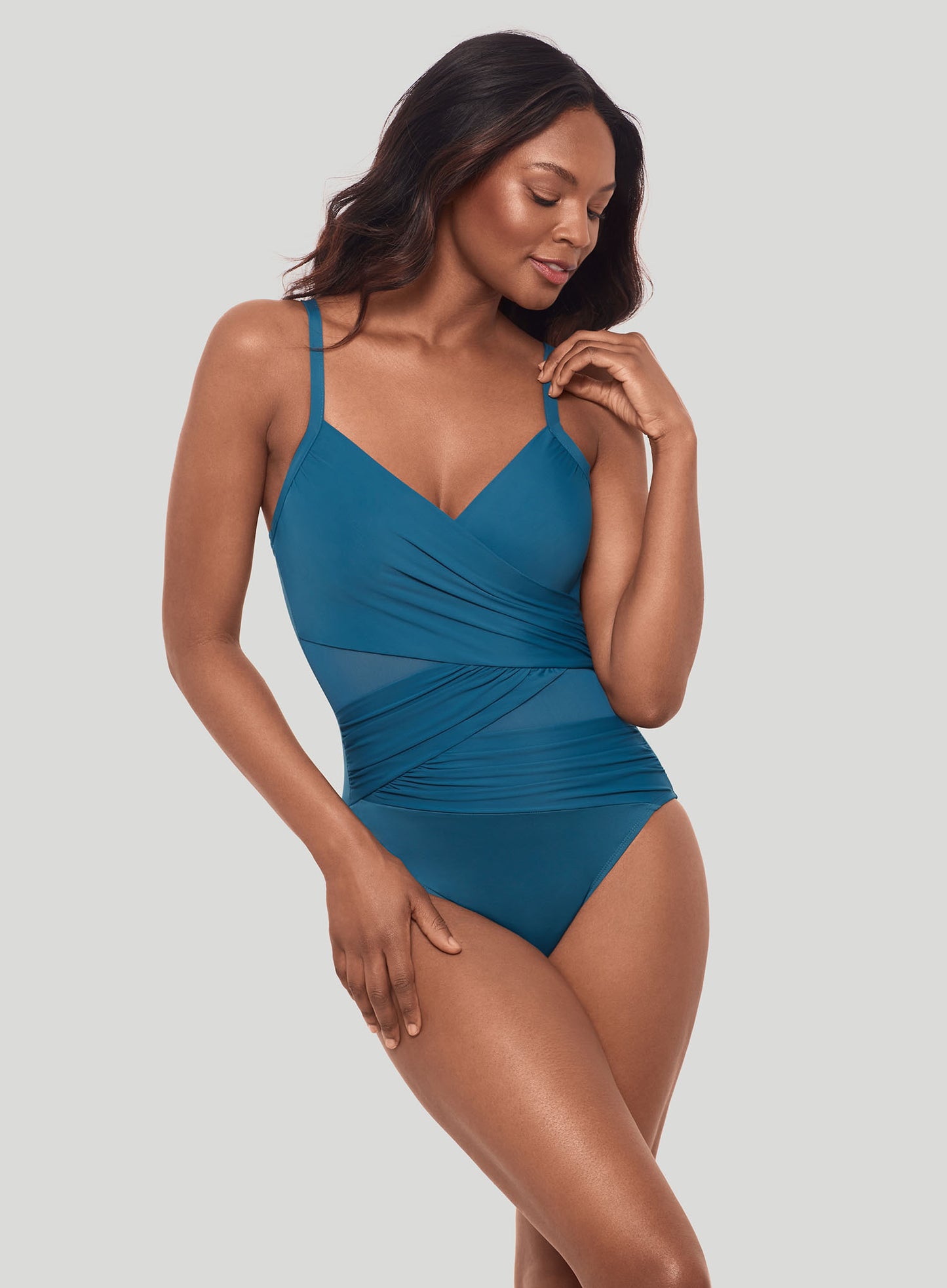 Miraclesuit Swimwear: Network Mystique Underwired Shaping One Piece Aegean