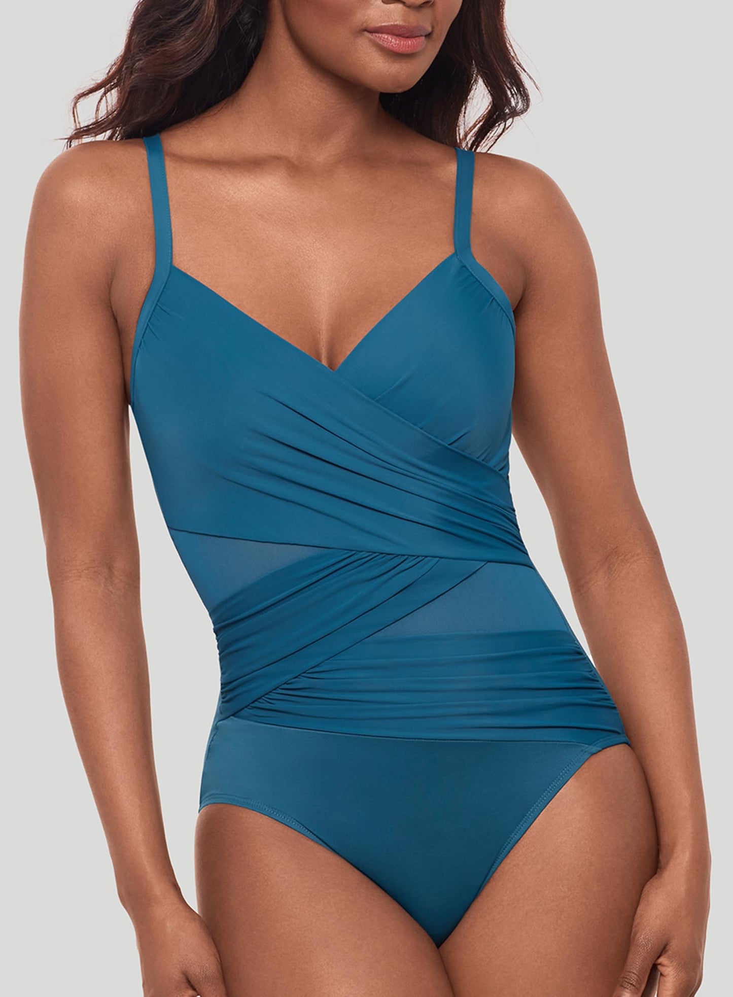 Miraclesuit Swimwear: Network Mystique Underwired Shaping One Piece Aegean