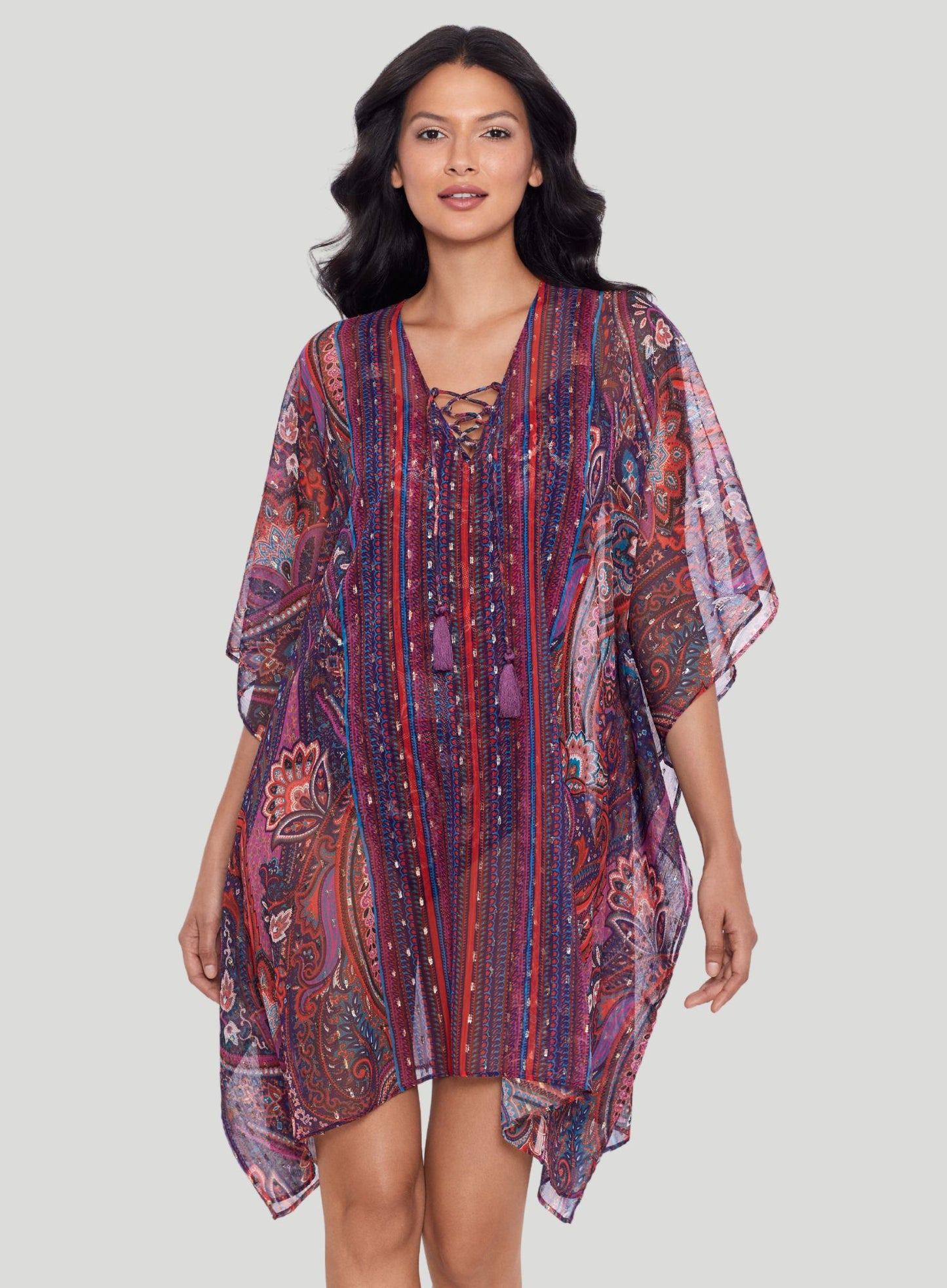 Miraclesuit Swimwear: Dynasty One Size Kaftan Multi