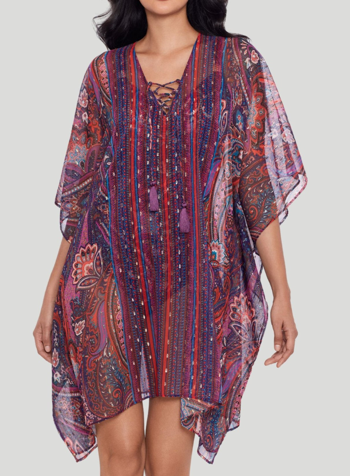 Miraclesuit Swimwear: Dynasty One Size Kaftan Multi