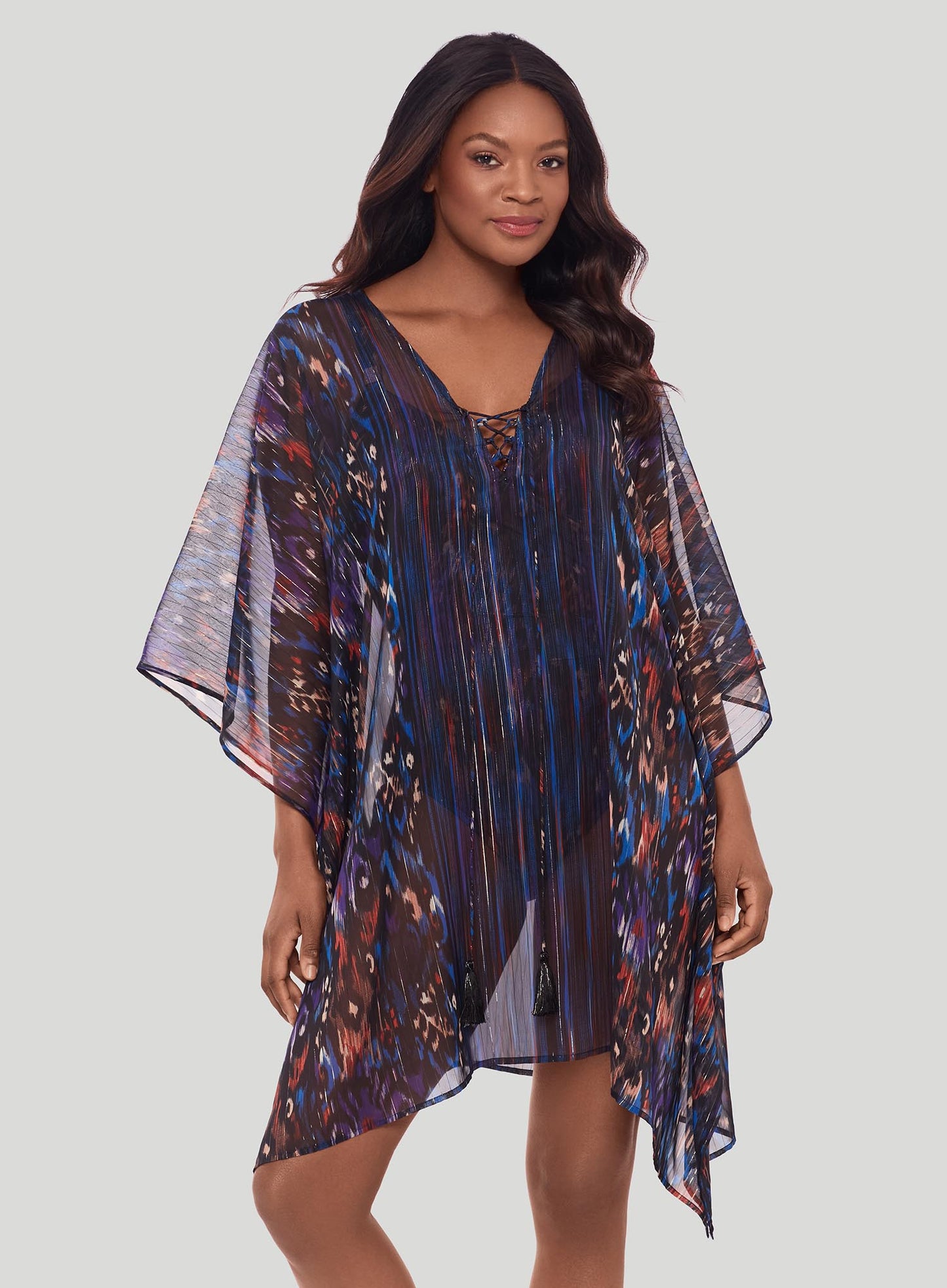 Miraclesuit Swimwear: Tapiz Kaftan Black Multi