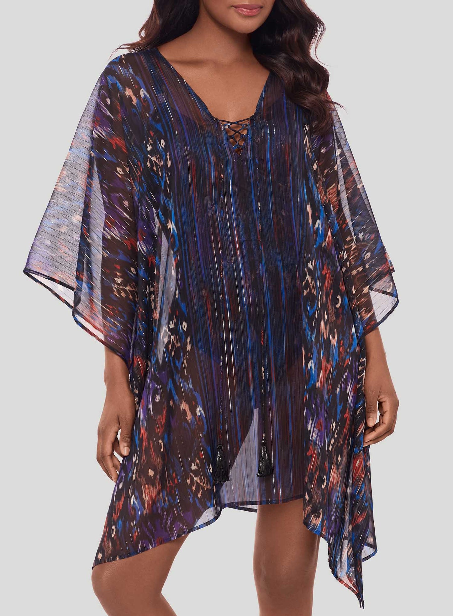 Miraclesuit Swimwear: Tapiz Kaftan Black Multi