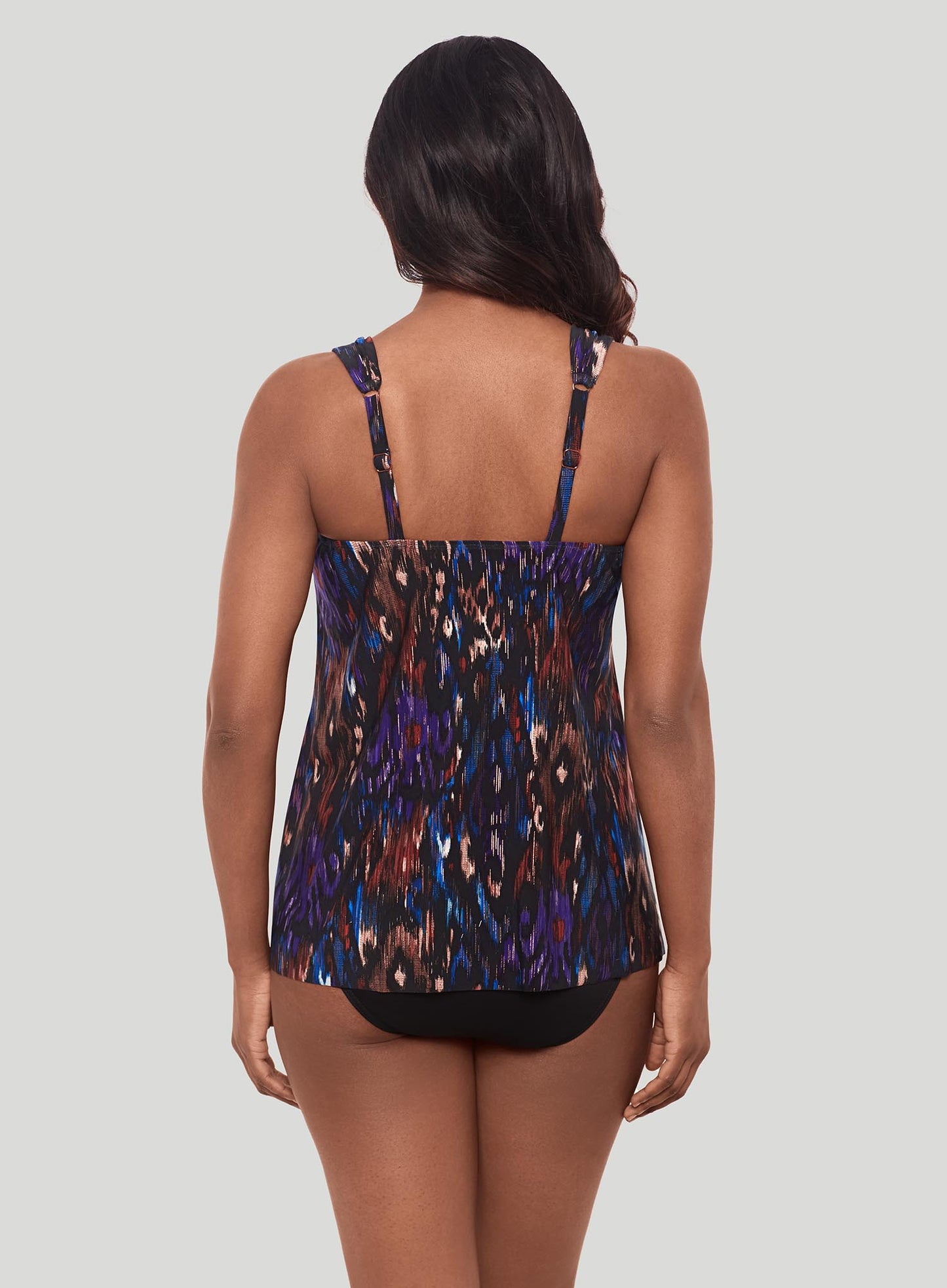 Miraclesuit Swimwear: Tapiz Dazzle Underwired Tankini Top Black Multi