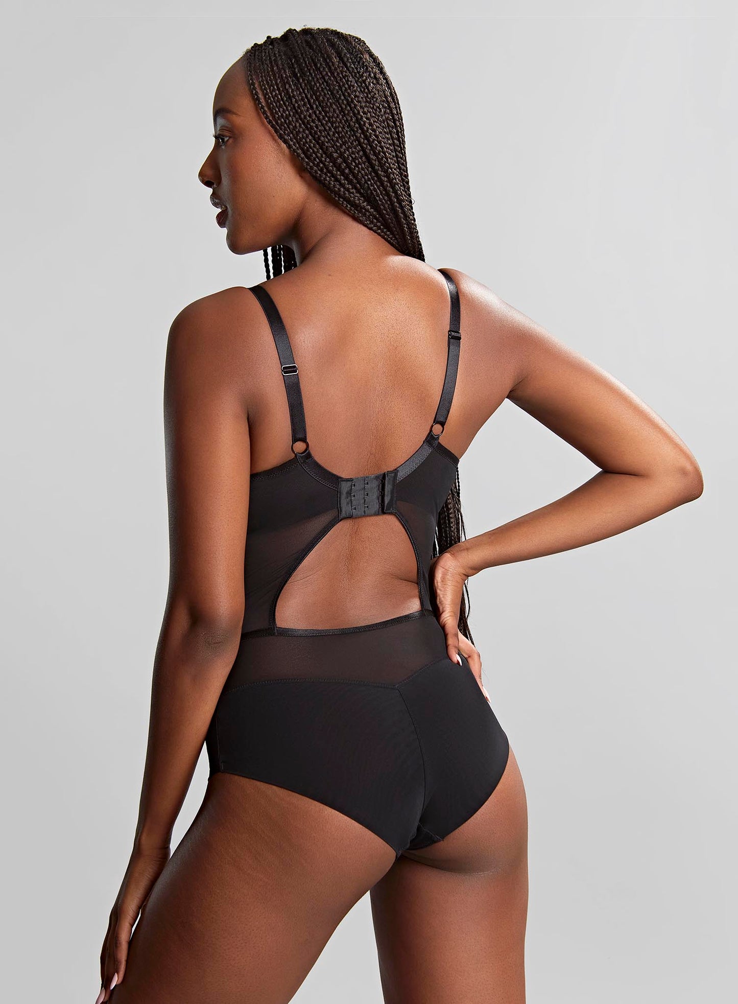 Panache: Tango Essence Plunge Bodysuit Obsidian