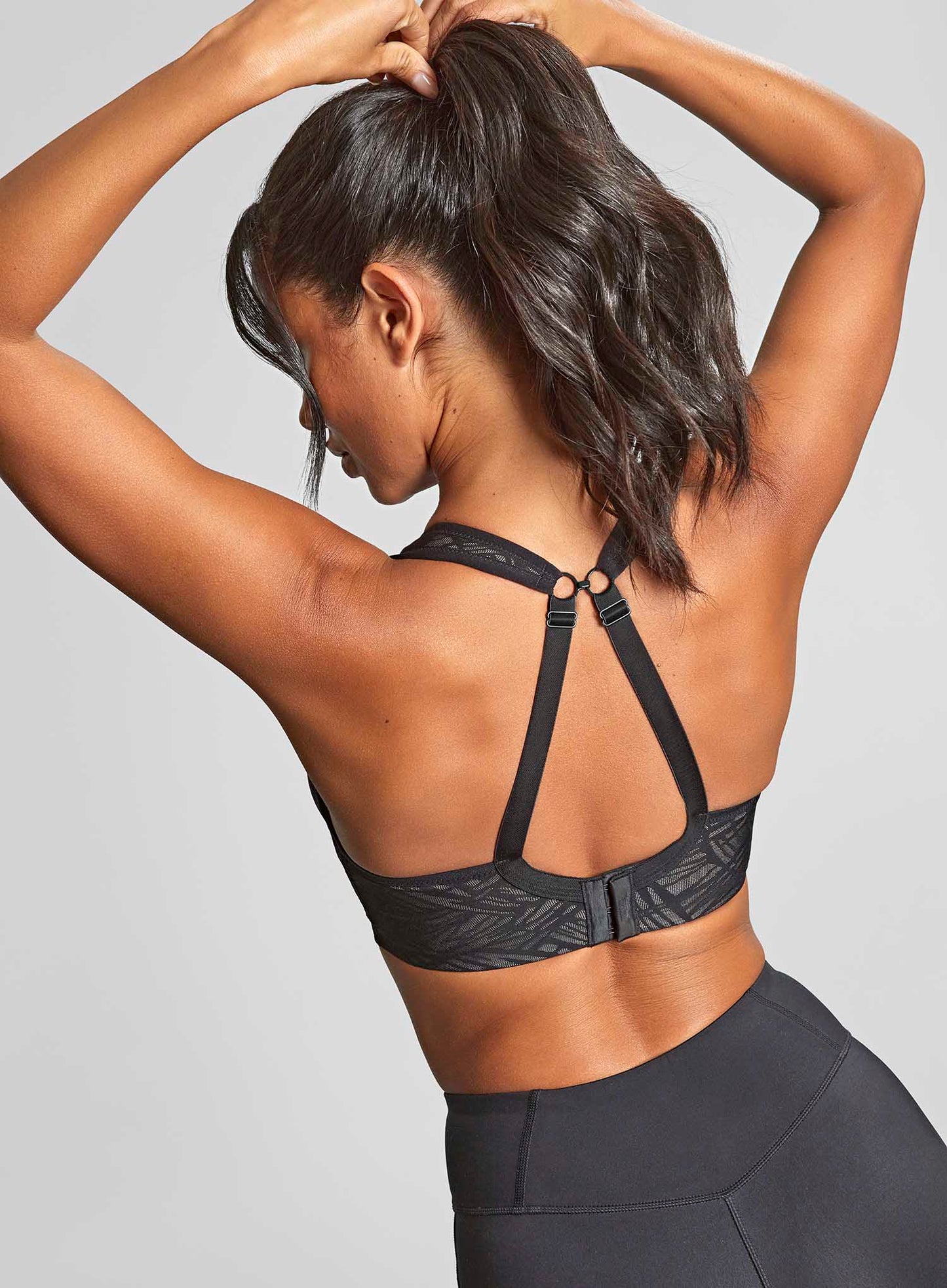 Panache Sport: Power Moulded Sports Bra Black Chalk