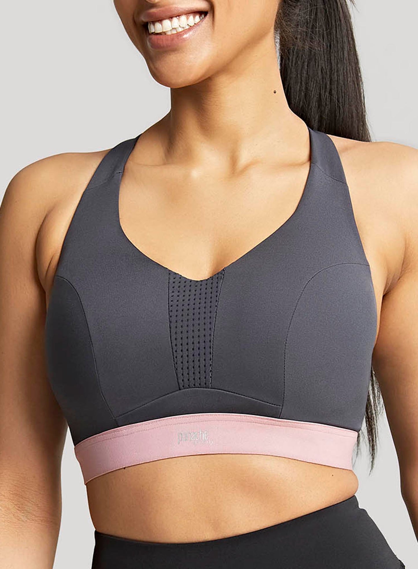 Panache Sport: Endurance Non Padded Wired Sports Bra Charcoal