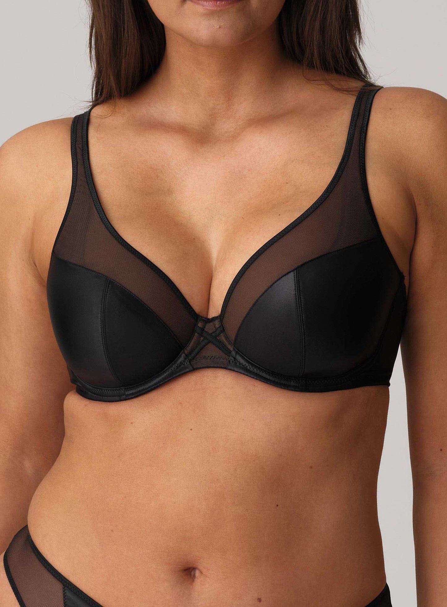 PrimaDonna Twist: Zipolite Half Padded Plunge Bra Black