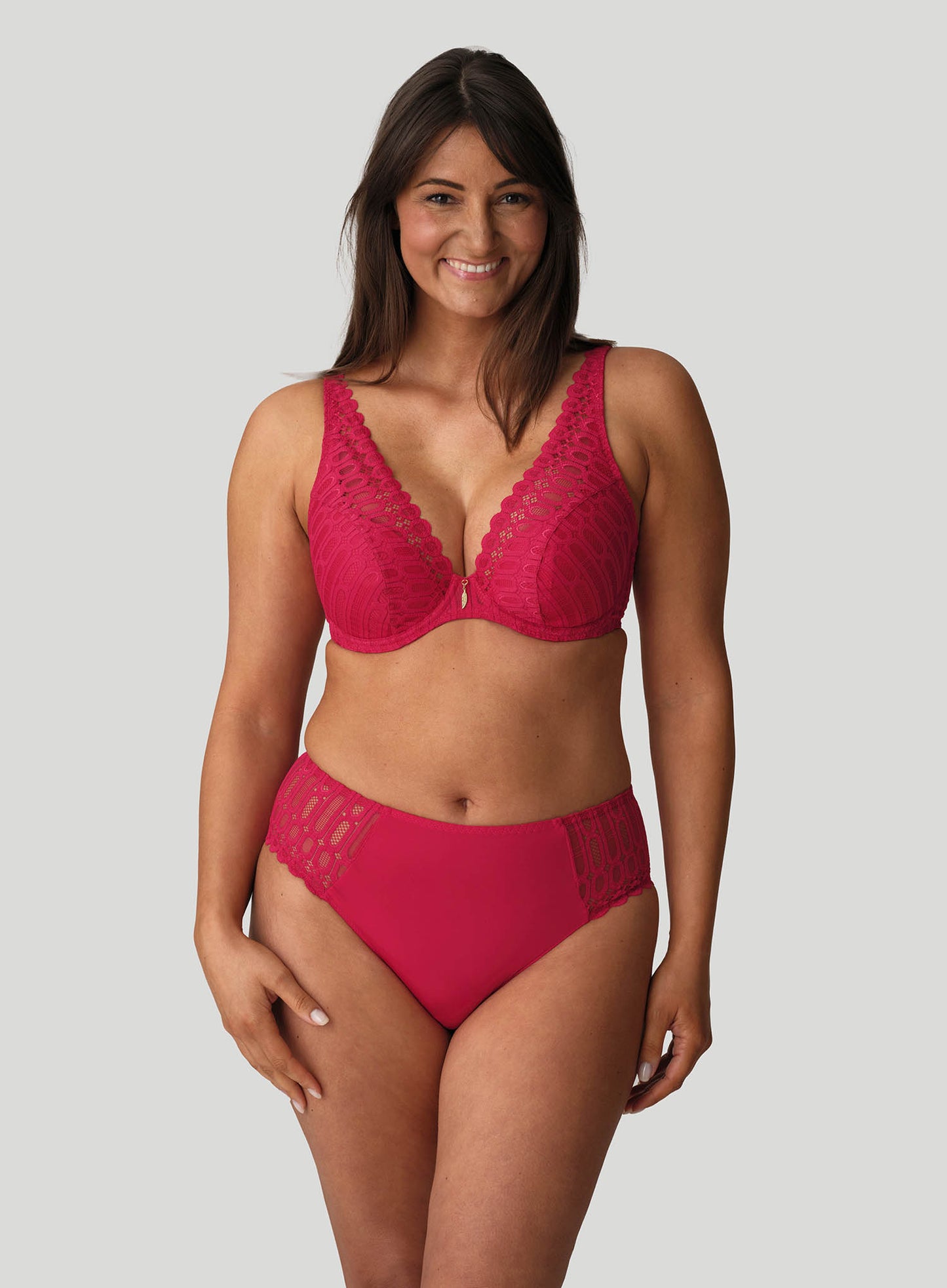 PrimaDonna Twist: Los Ayala Half Padded Plunge Bra Sangria