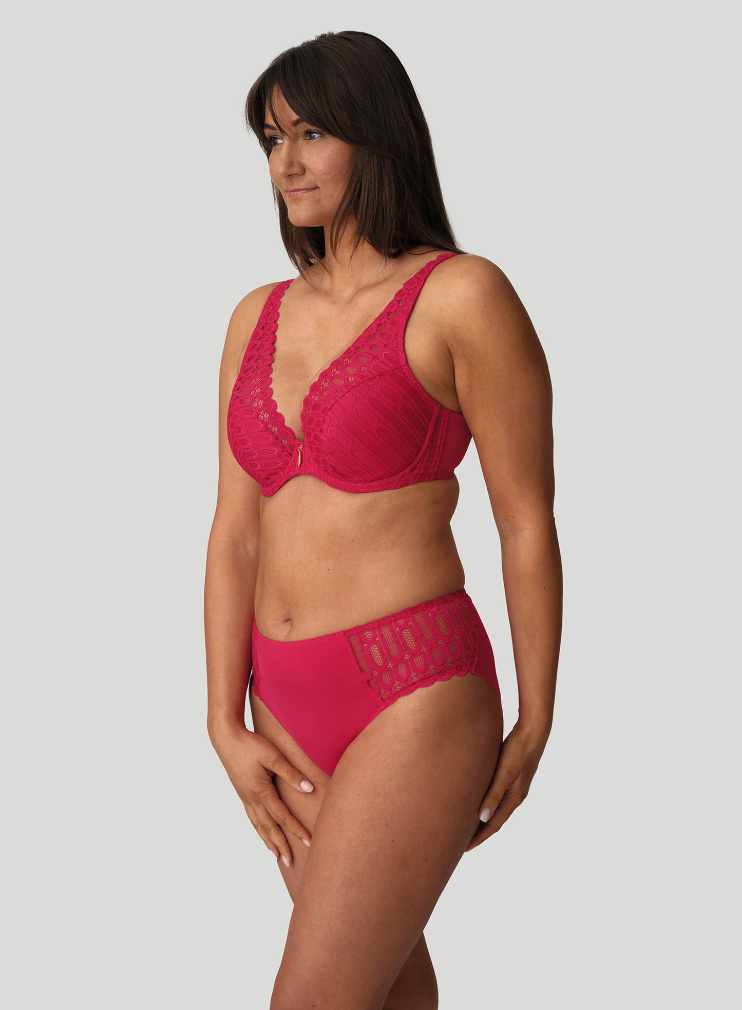 PrimaDonna Twist: Los Ayala Half Padded Plunge Bra Sangria