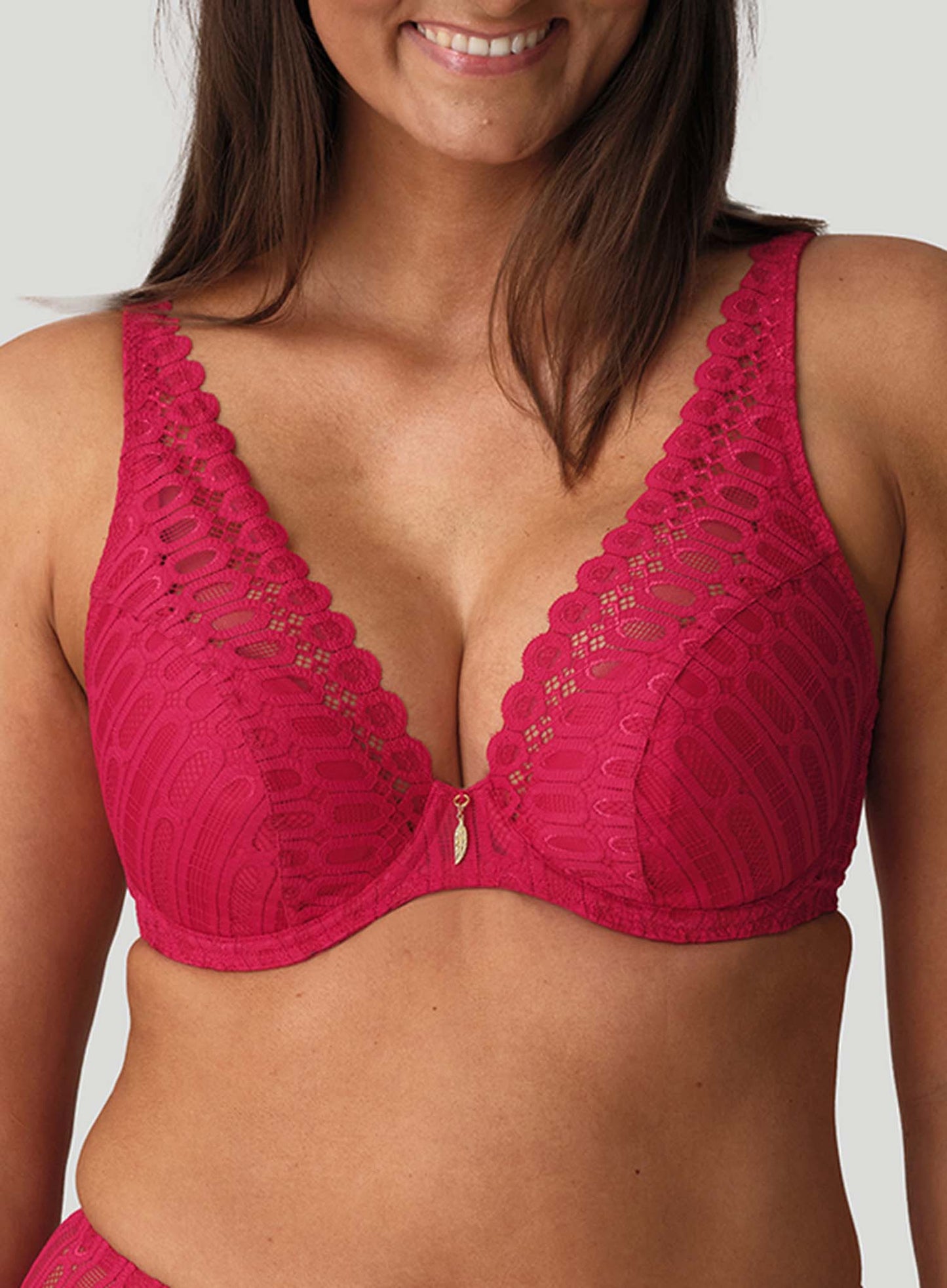 PrimaDonna Twist: Los Ayala Half Padded Plunge Bra Sangria