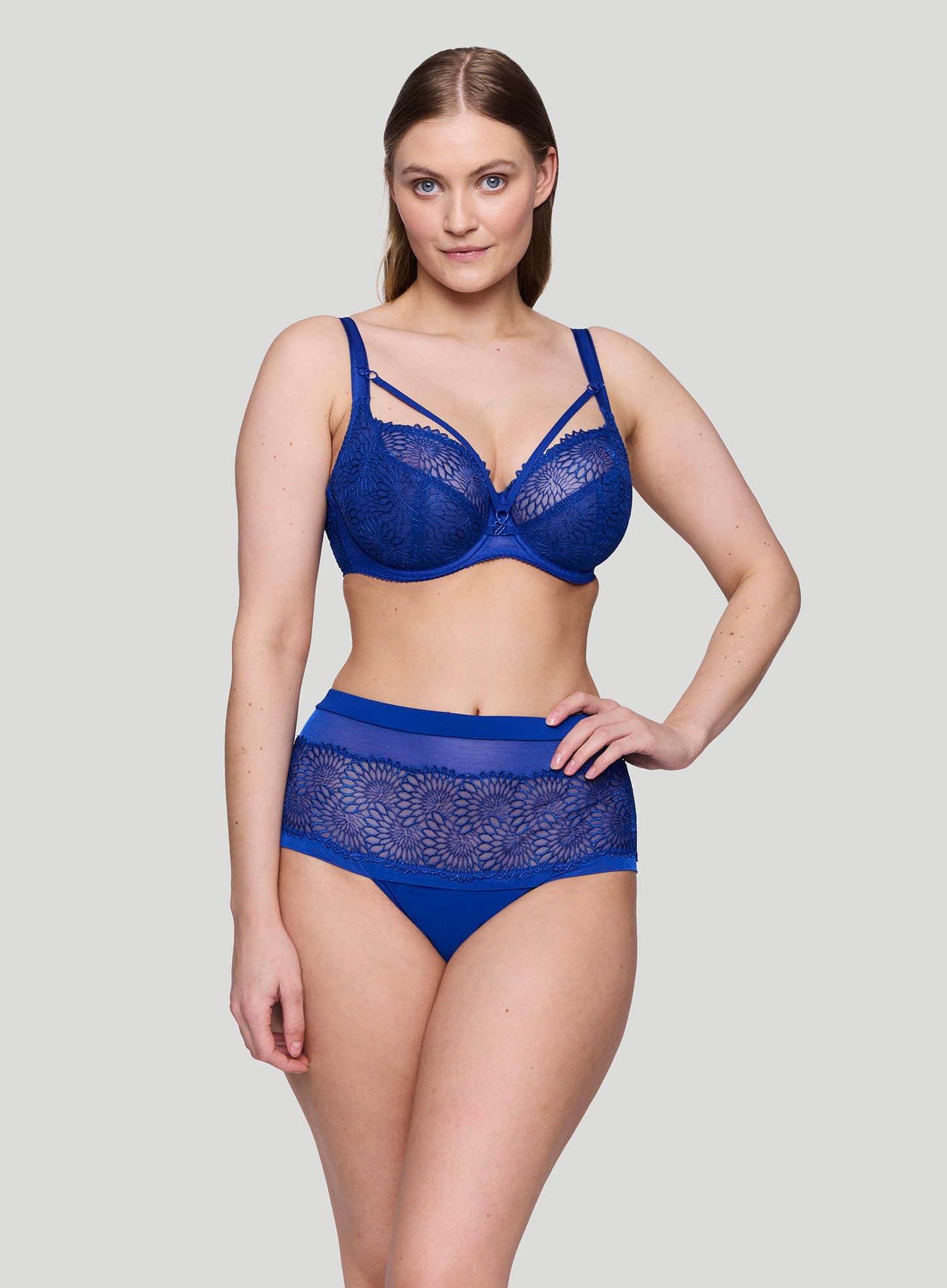 PrimaDonna: Sophora Balconette Tulip Seam Bra Blue Print