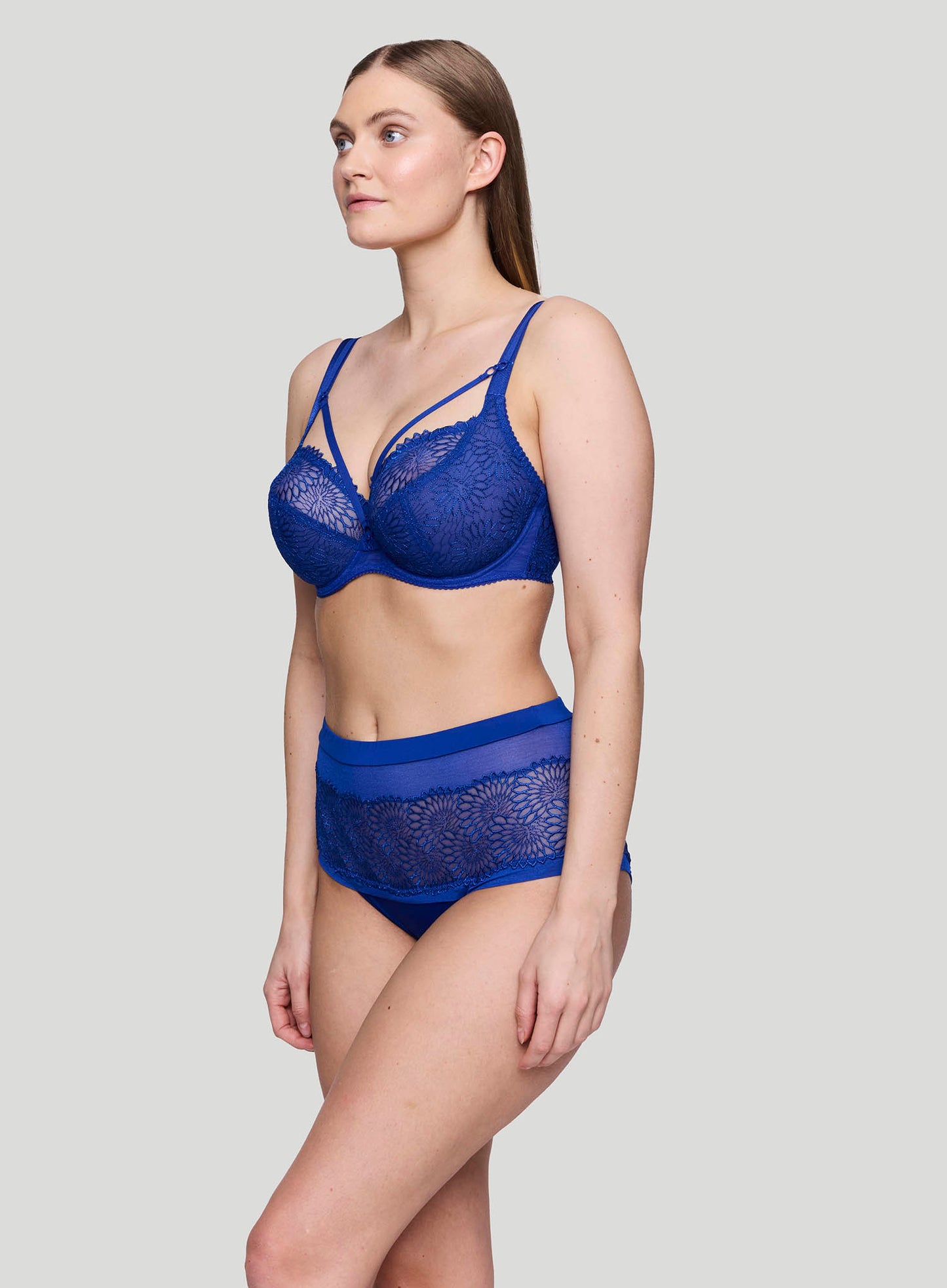 PrimaDonna: Sophora Balconette Tulip Seam Bra Blue Print