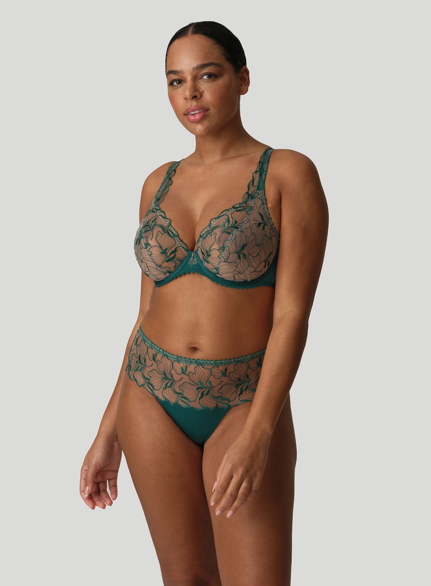 PrimaDonna: Springdale Underwired Plunge Bra Jasper Green