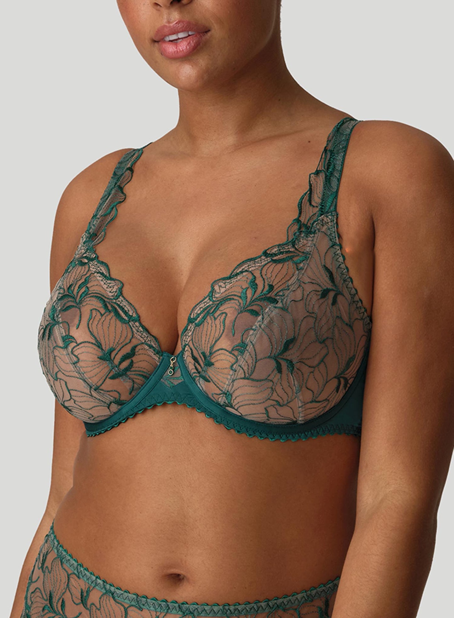 PrimaDonna: Springdale Underwired Plunge Bra Jasper Green