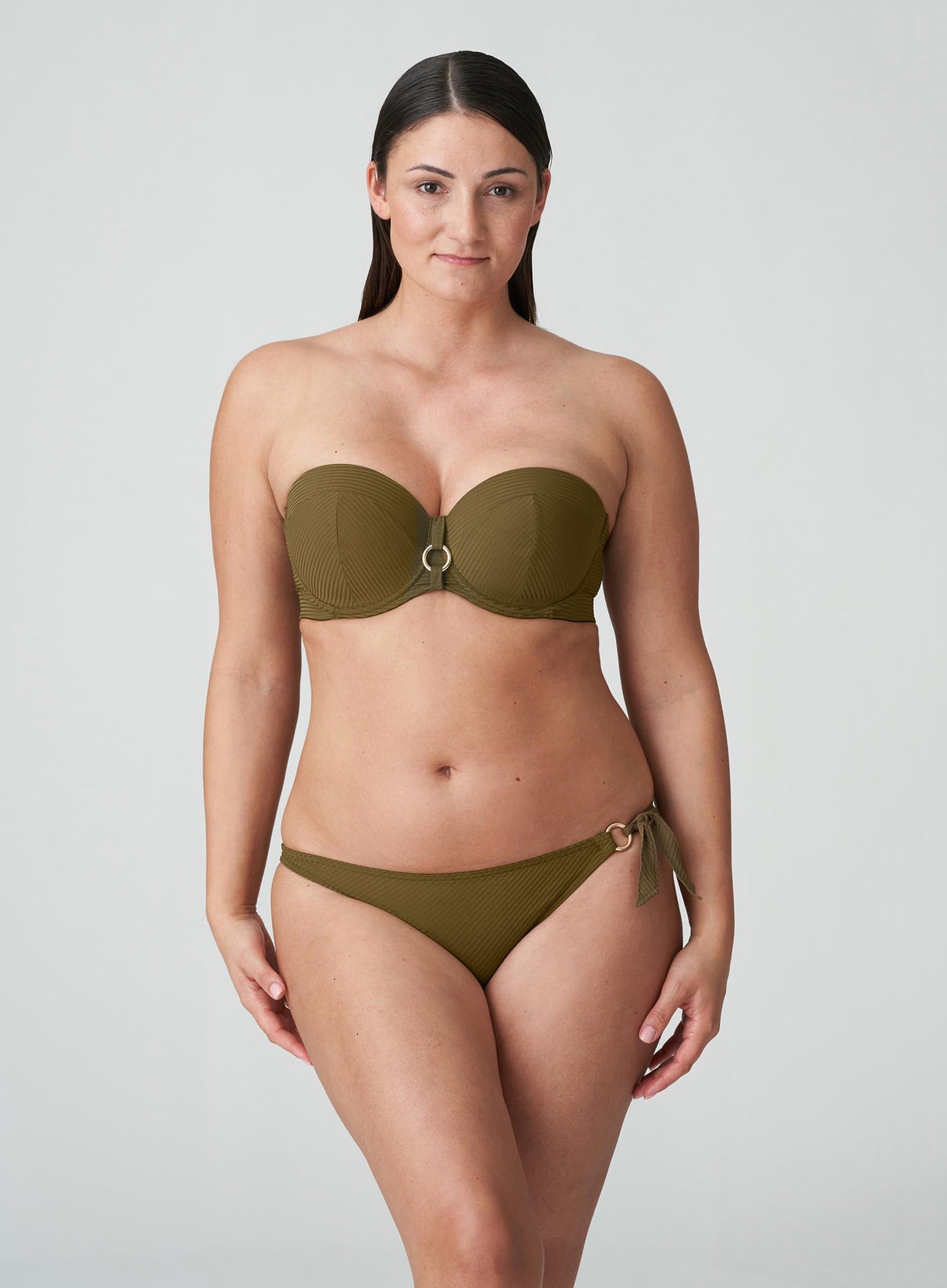 PrimaDonna Swimwear: Sahara Padded Strapless Bikini Top Olive