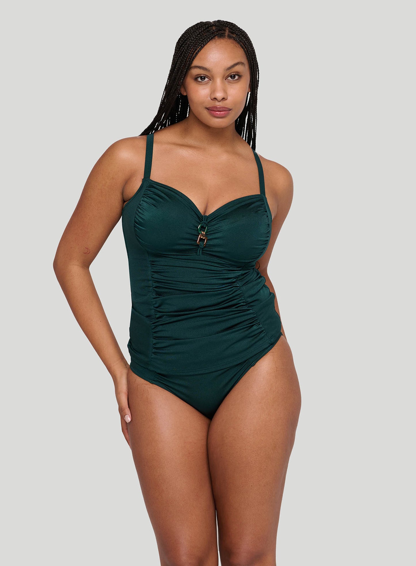 PrimaDonna Swimwear: Mangalore Underwired Full Cup Tankini Jewel Green