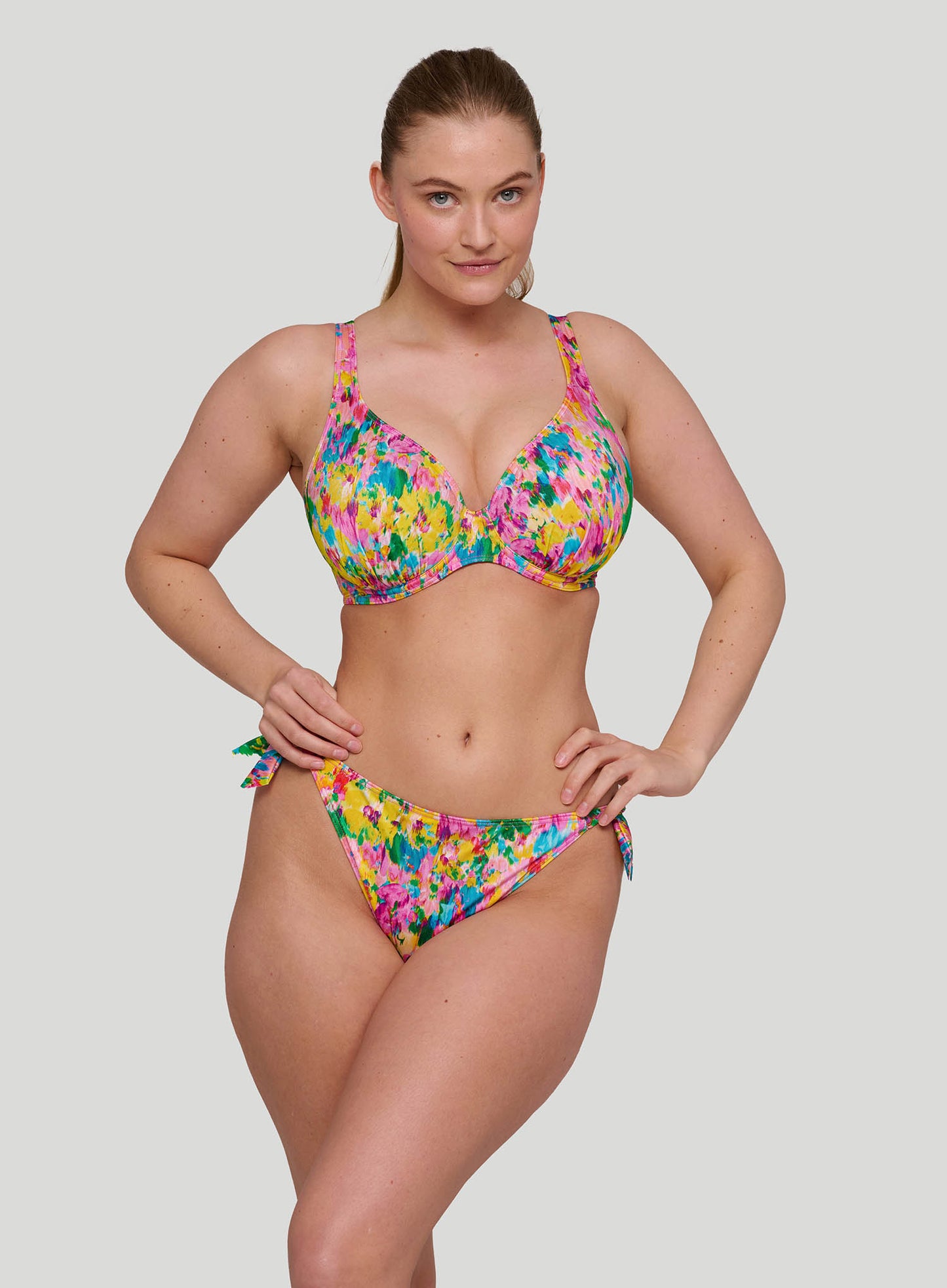 PrimaDonna Swimwear: Ubud Half Padded Plunge Bikini Top Sun Glow