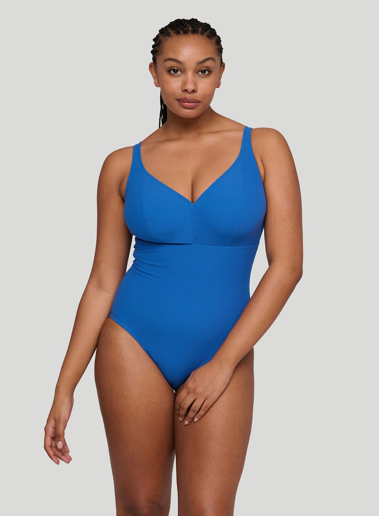 PrimaDonna Swimwear: Aswan Plunge Swimsuit Delphinium Cheer Blue