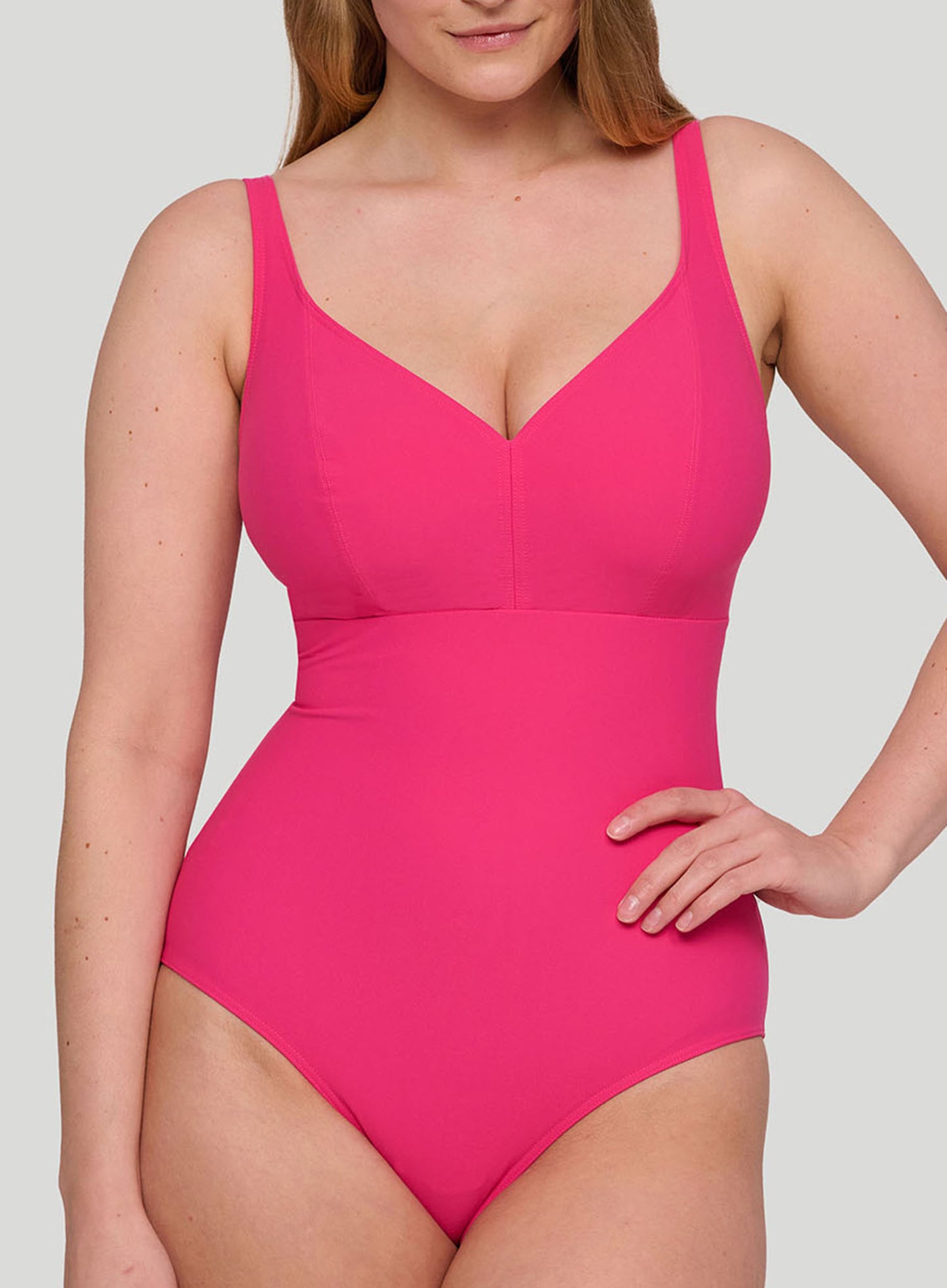 PrimaDonna Swimwear: Aswan Plunge Swimsuit Dragon Fruit