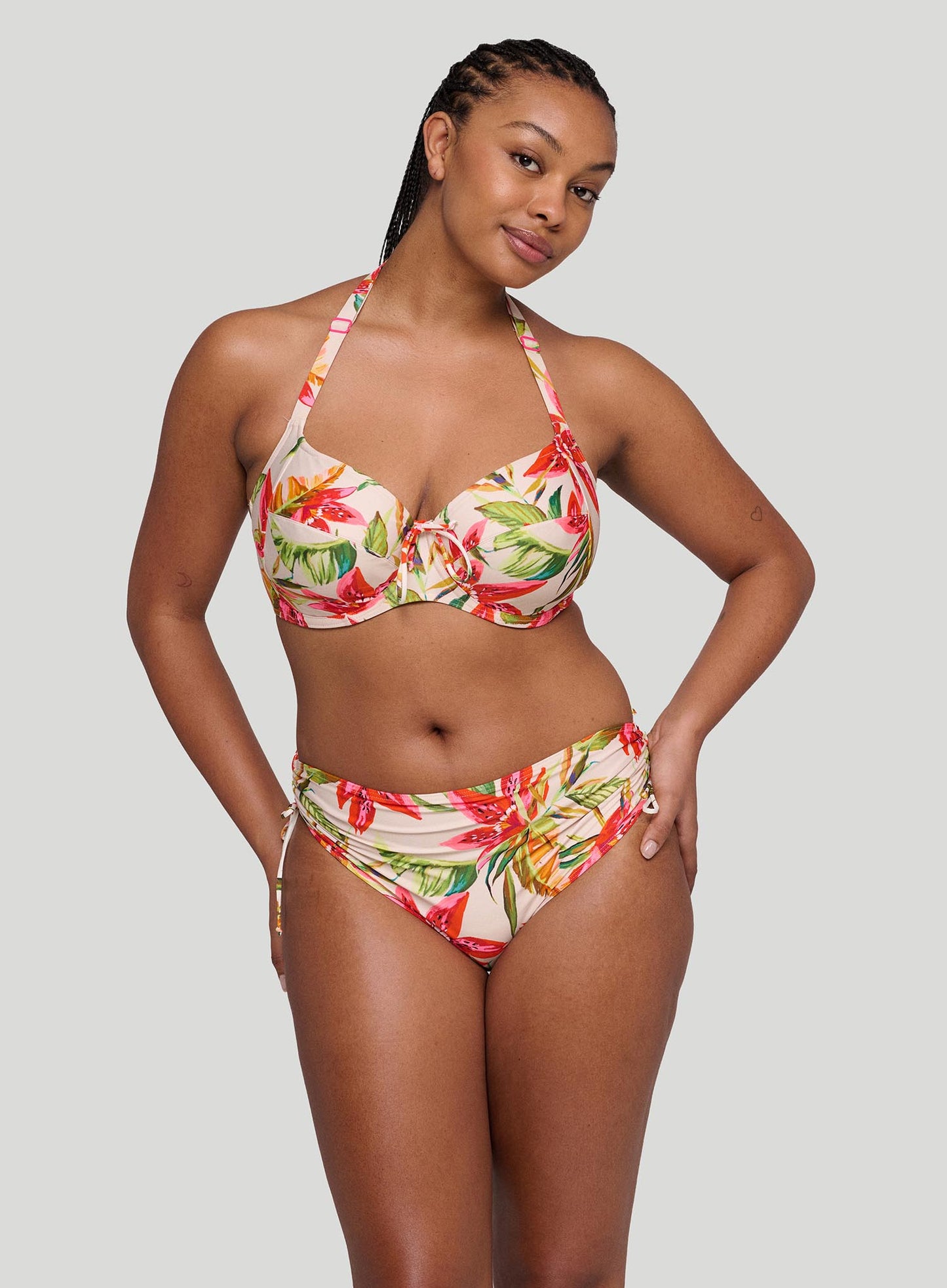 PrimaDonna Swimwear: Tanzania Full Bikini Briefs with Waist Ropes Calm Tropics