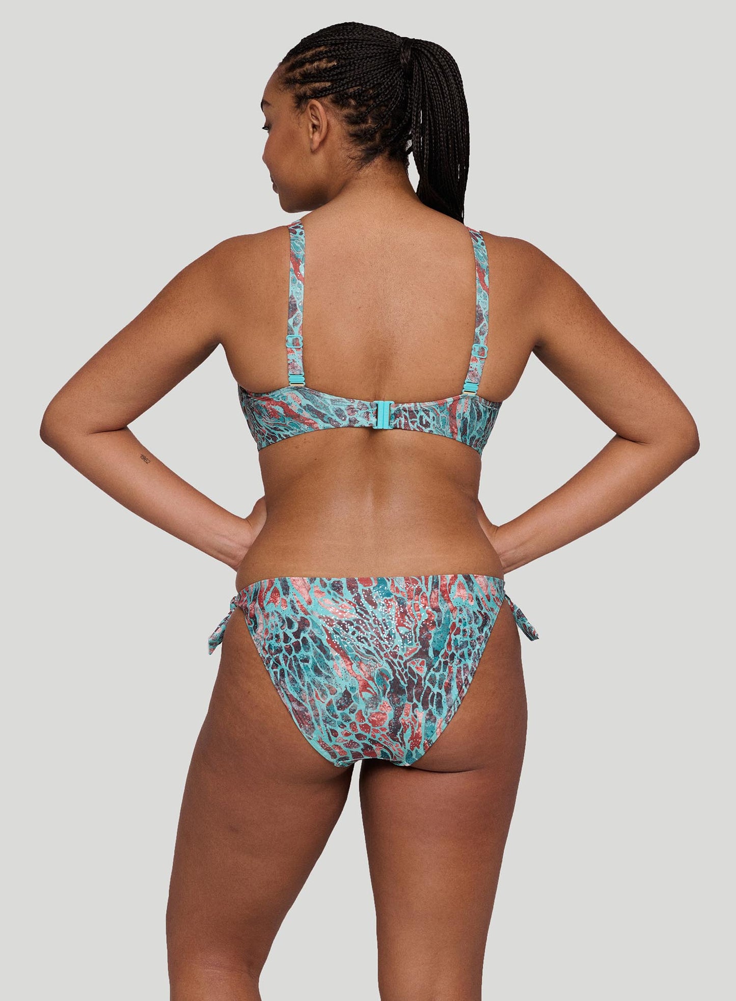 PrimaDonna Swimwear: Riyad Bikini Briefs With Waist Ropes Turquoise Seas