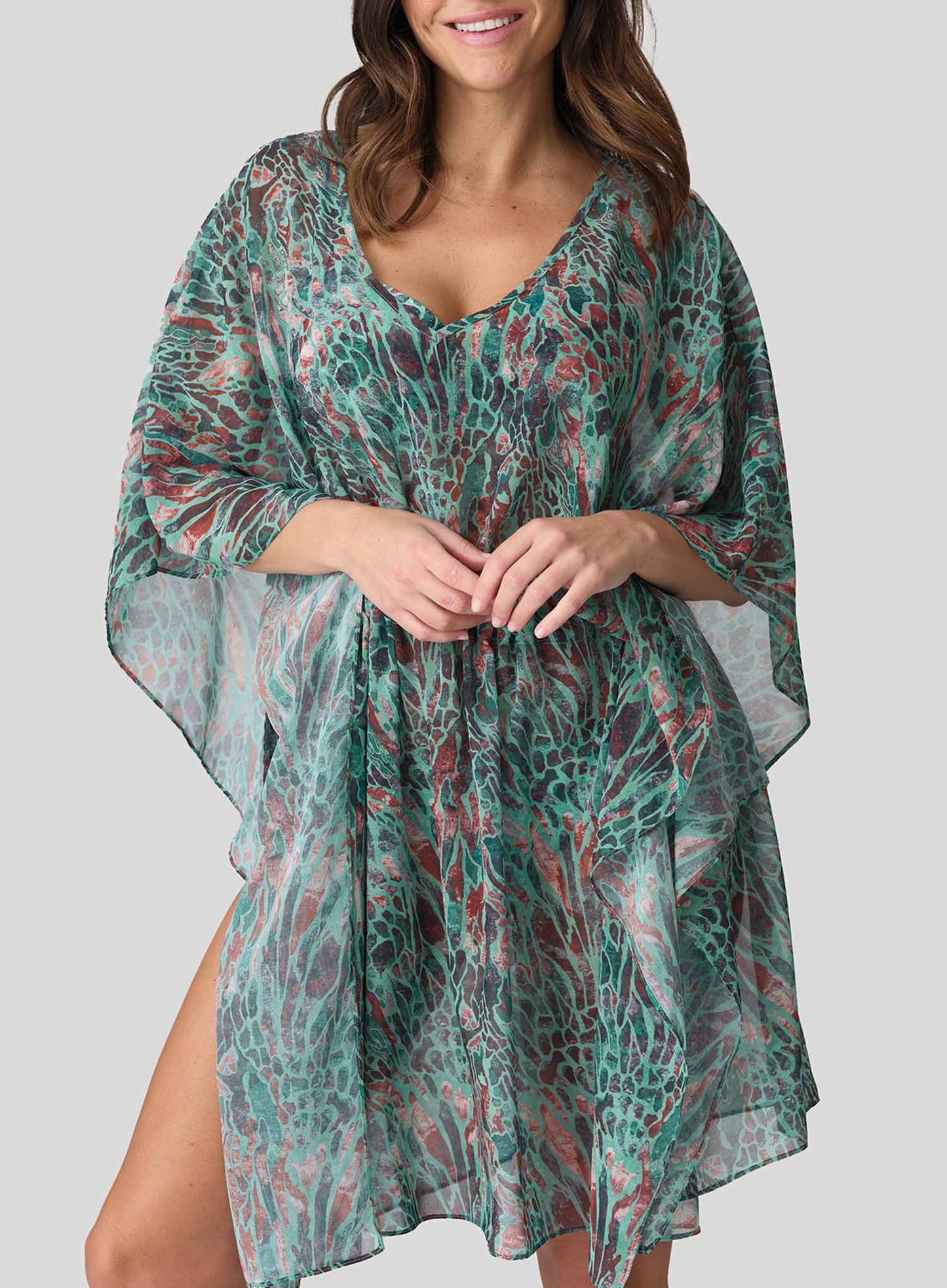 PrimaDonna Swimwear: Riyad Kaftan Turquoise Seas