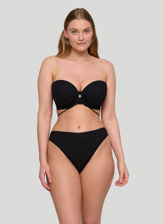 PrimaDonna Swimwear: Kiruna Padded Strapless Underwired Bikini Top Black