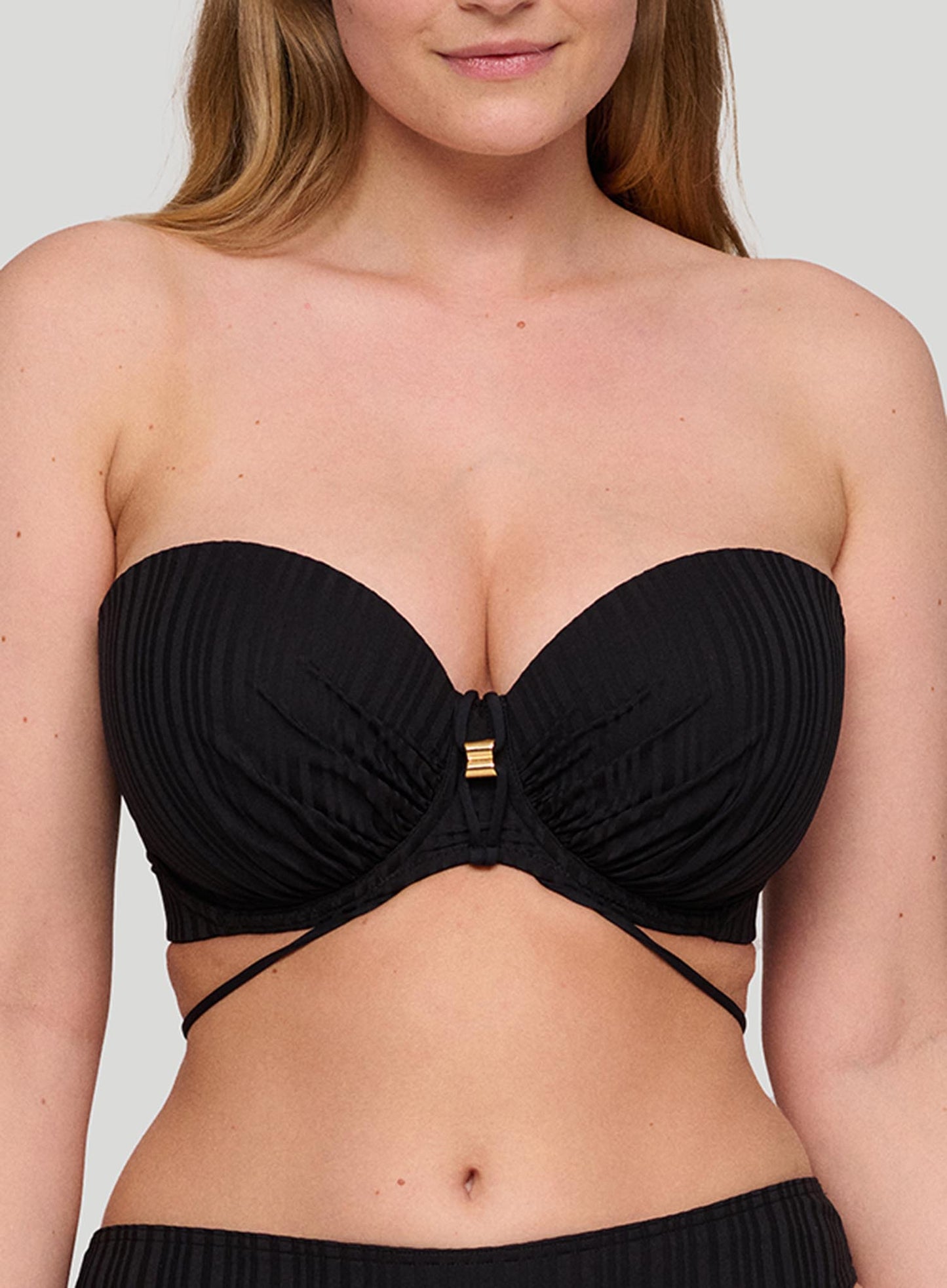 PrimaDonna Swimwear: Kiruna Padded Strapless Underwired Bikini Top Black