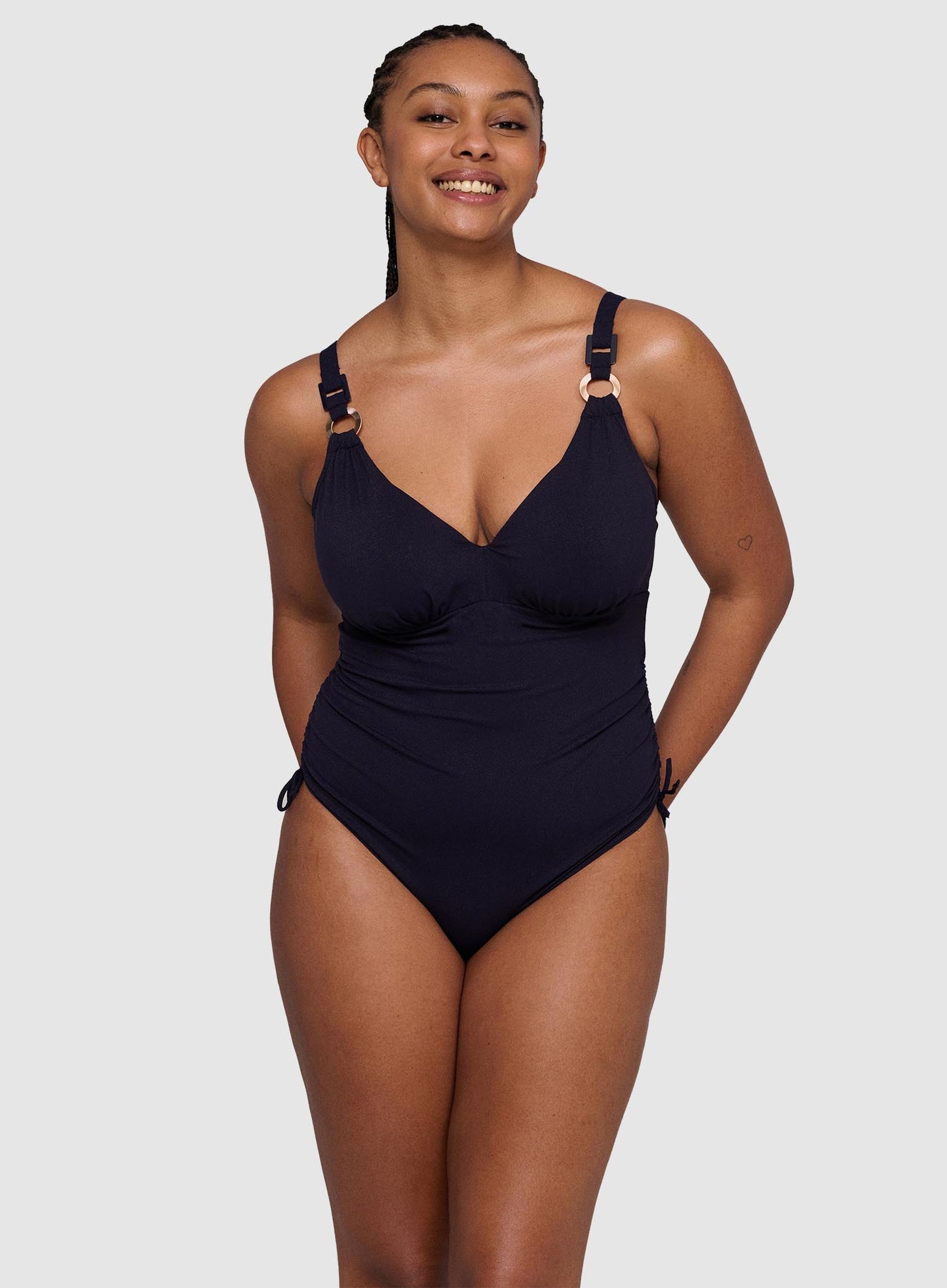 PrimaDonna Swimwear: Pinner Plunge Underwired One Piece Dazzling Sky