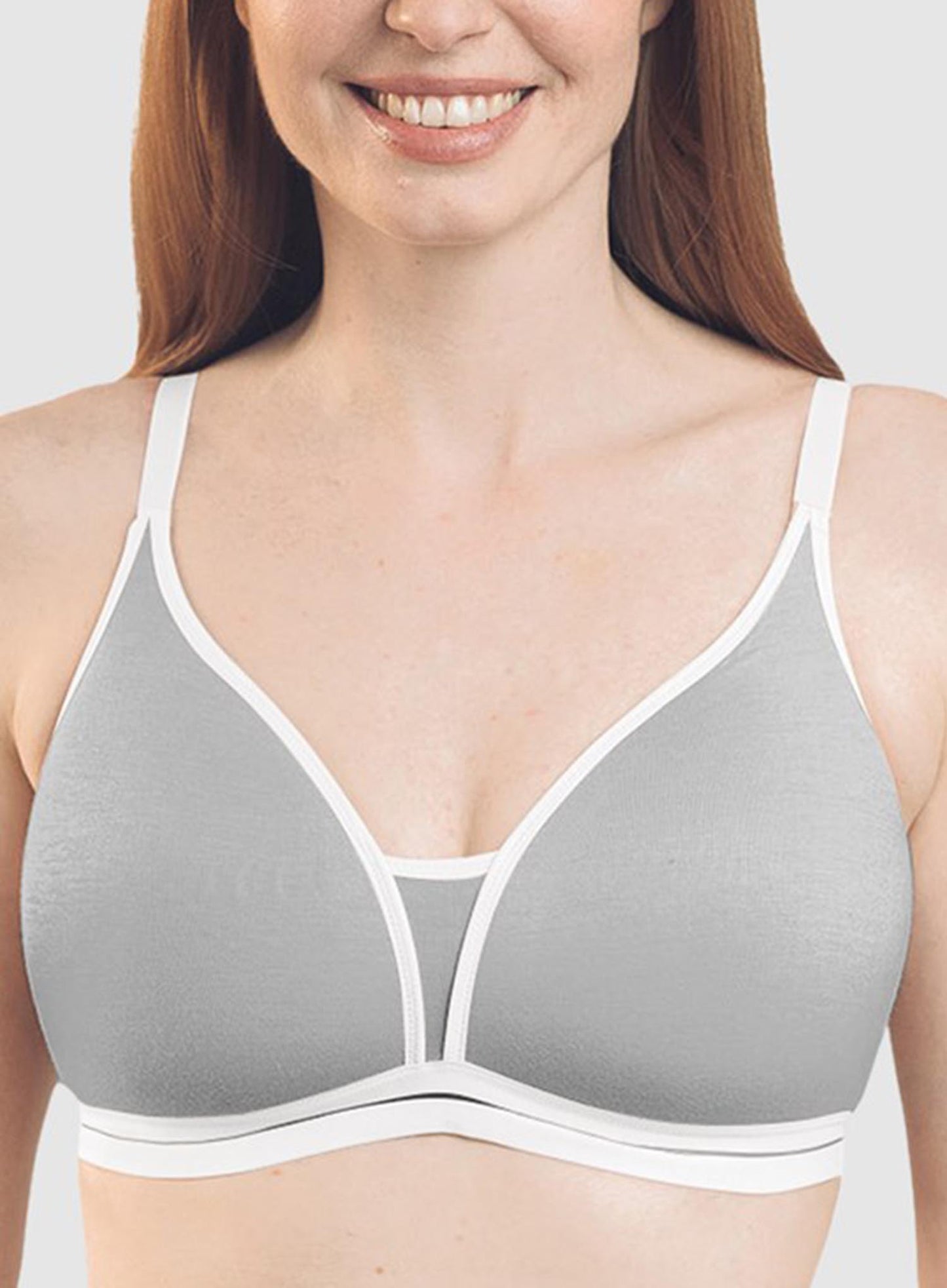 Royce Lingerie: Posie Racerback Wirefree T Shirt Style Teen Bra Single Grey