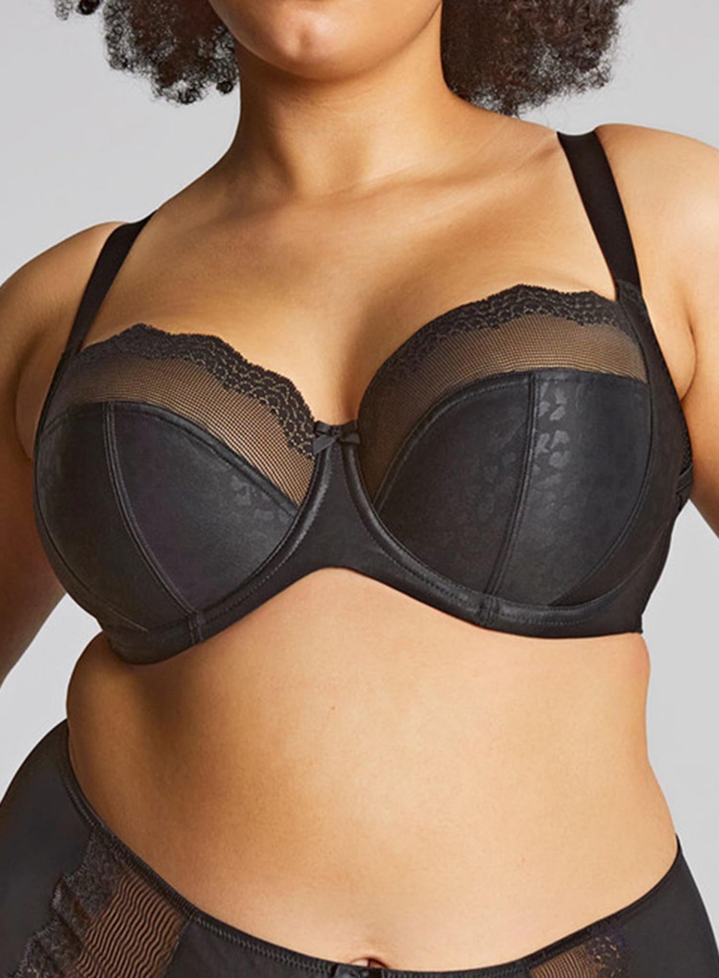 Sculptresse: Esme Balconette Bra Black Animal