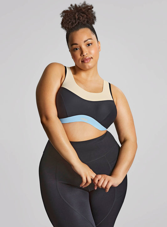 Sculptresse: Upbeat Underwired Sports Bra Black Chalk