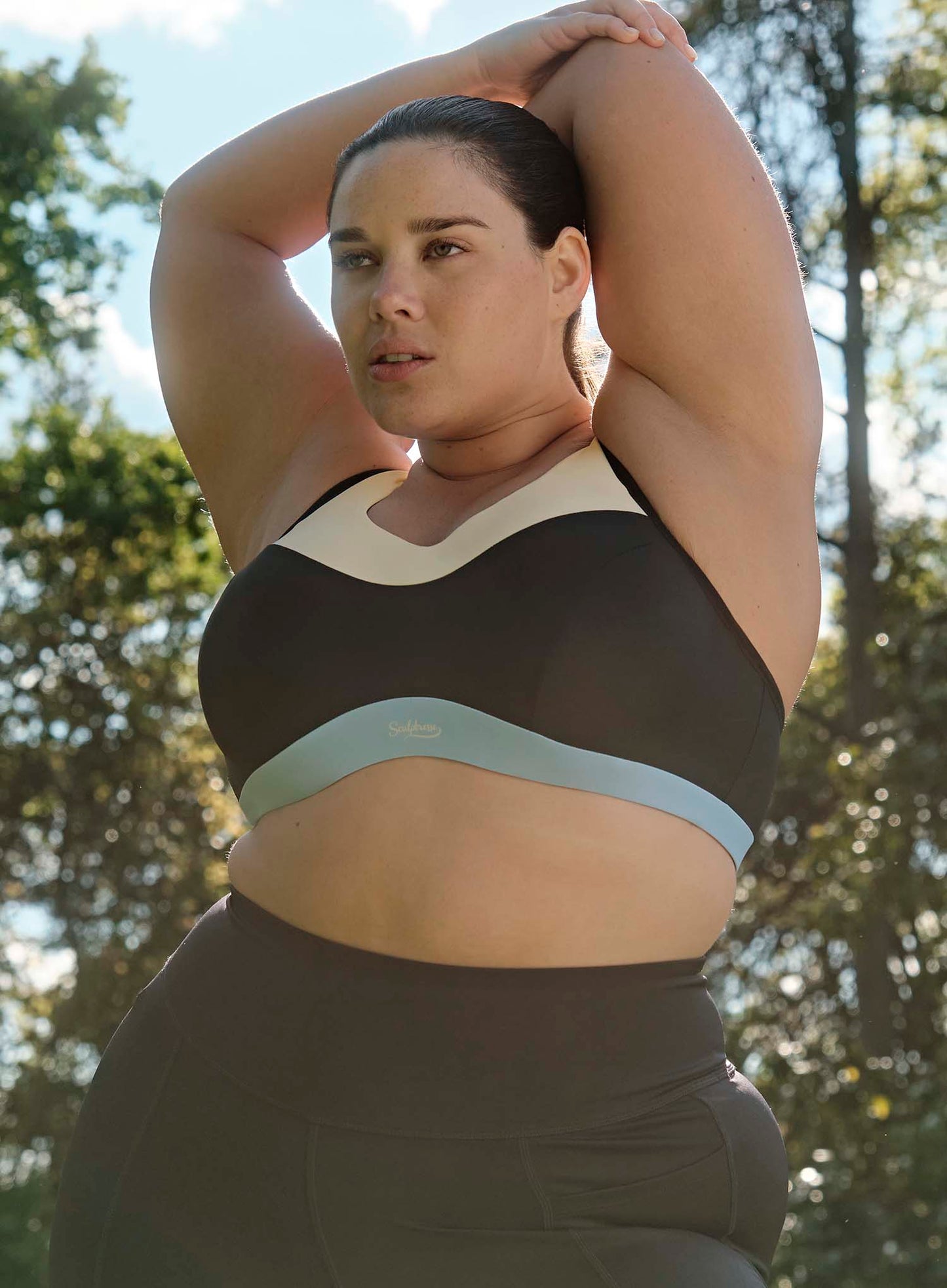 Sculptresse: Upbeat Underwired Sports Bra Black Chalk