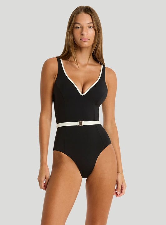 Sea Level: Babylon Plunge One Piece Black