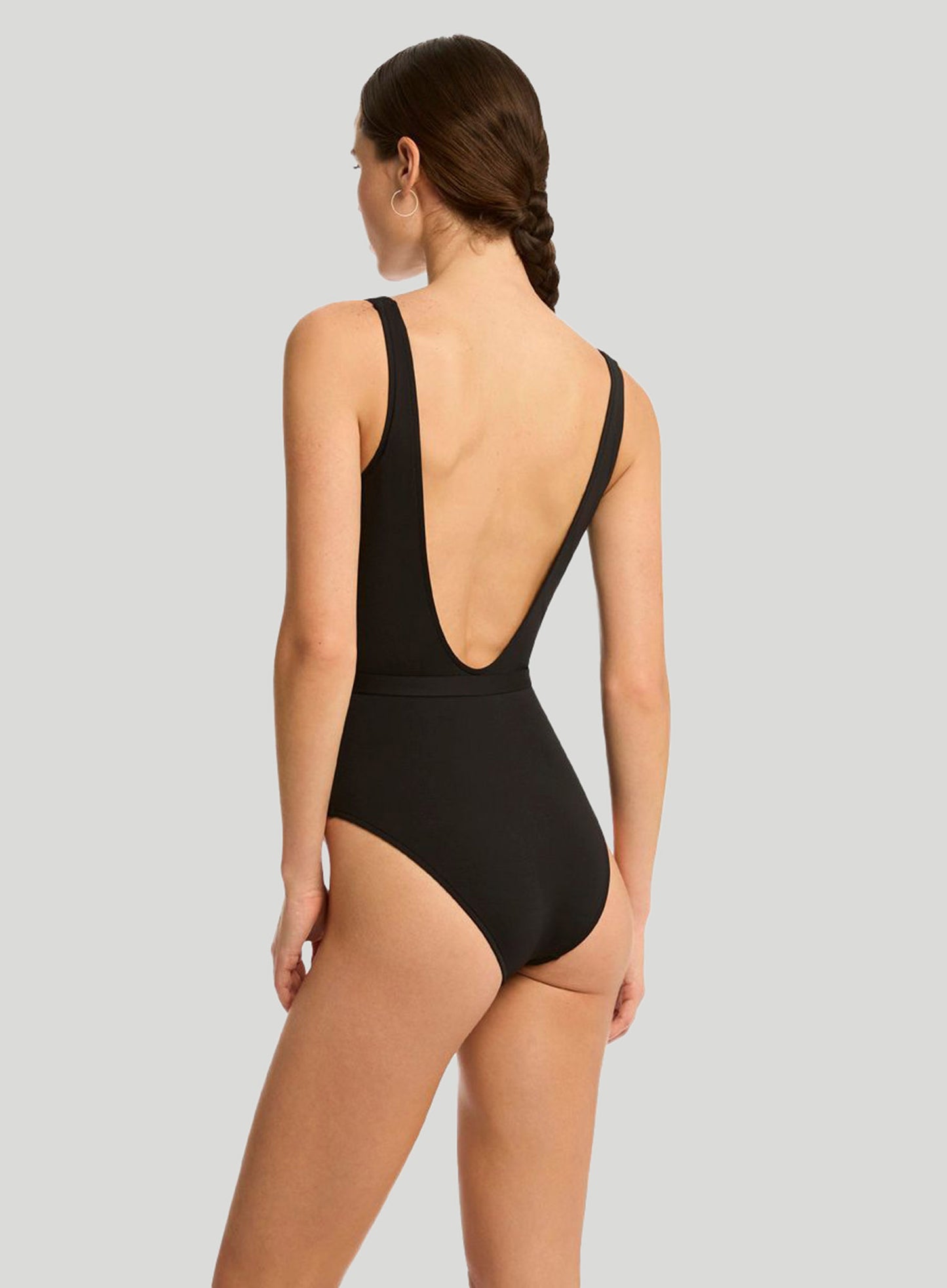 Sea Level: Lattice Plunge One Piece Black