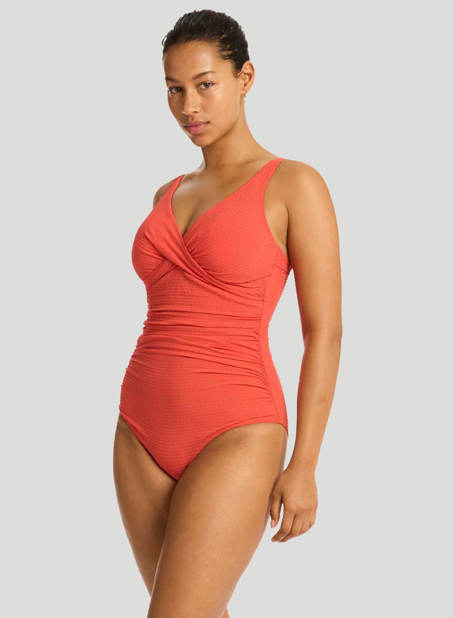 Sea Level: Messina Cross Front Multifit One Piece Flame