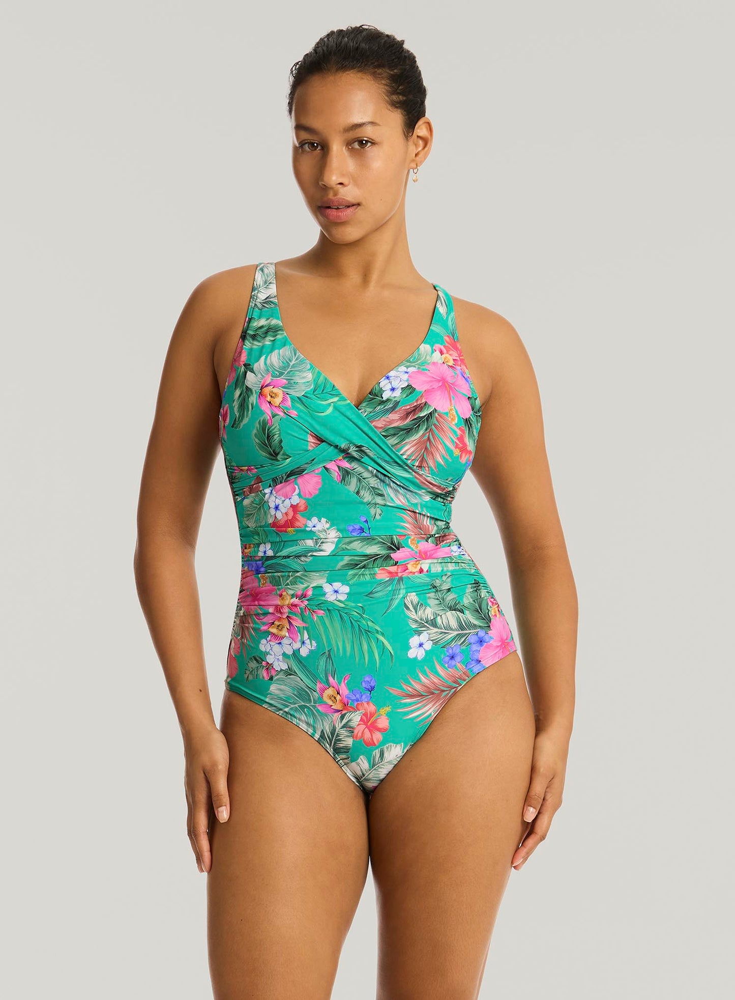 Sea Level: Pacifico Cross Front Multifit One Piece Evergreen