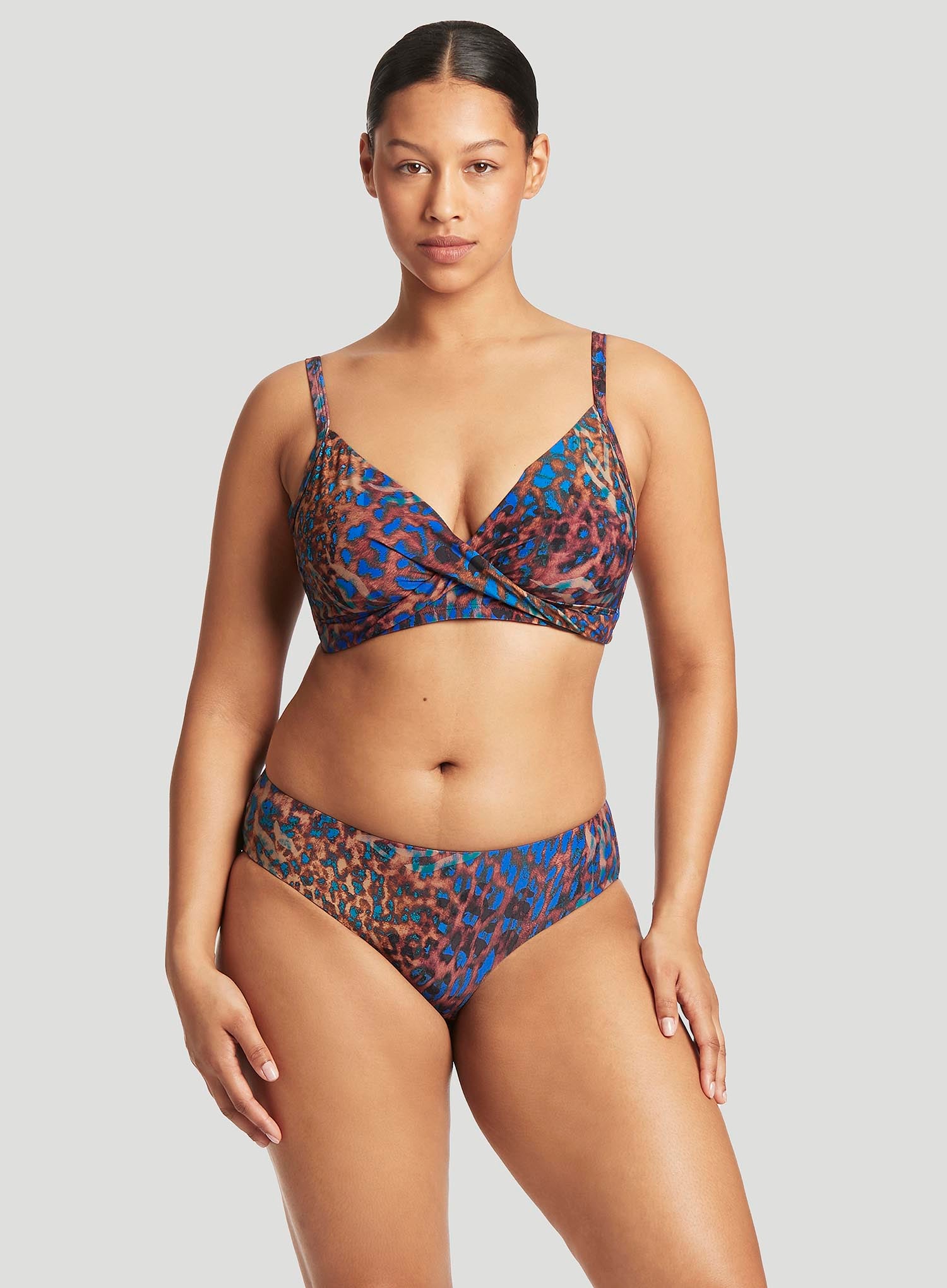 Sea Level Hunter Twist Front Dd E Cup Bikini Top Blue Debras