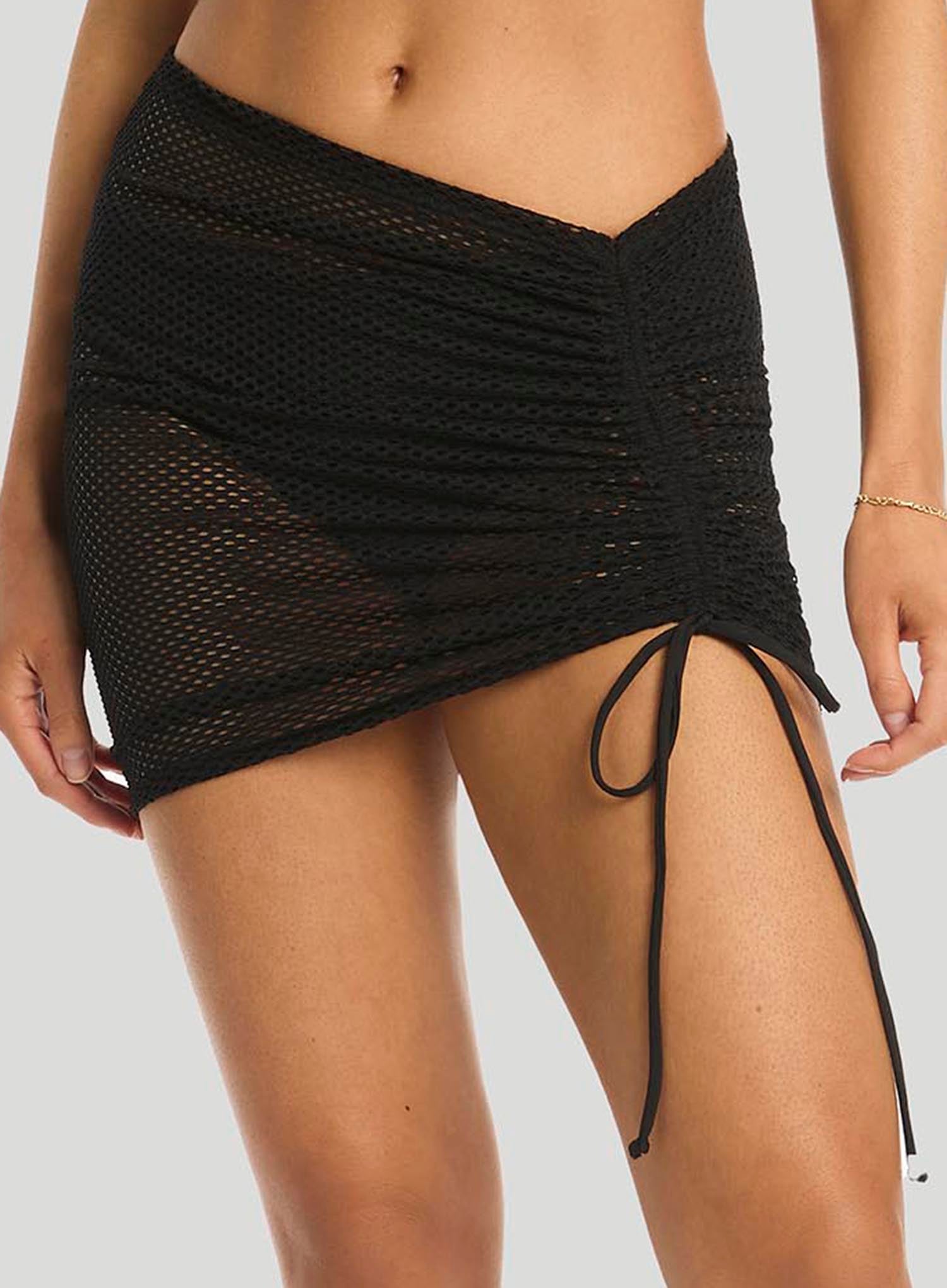 Drawstring 2024 mesh skirt