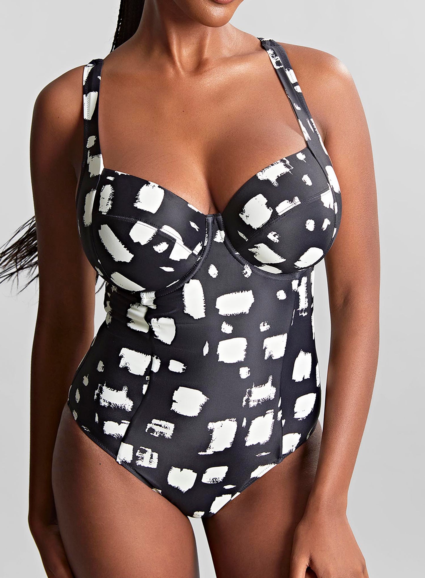 Panache Swimwear: Paloma Balconette One Piece Black Sand