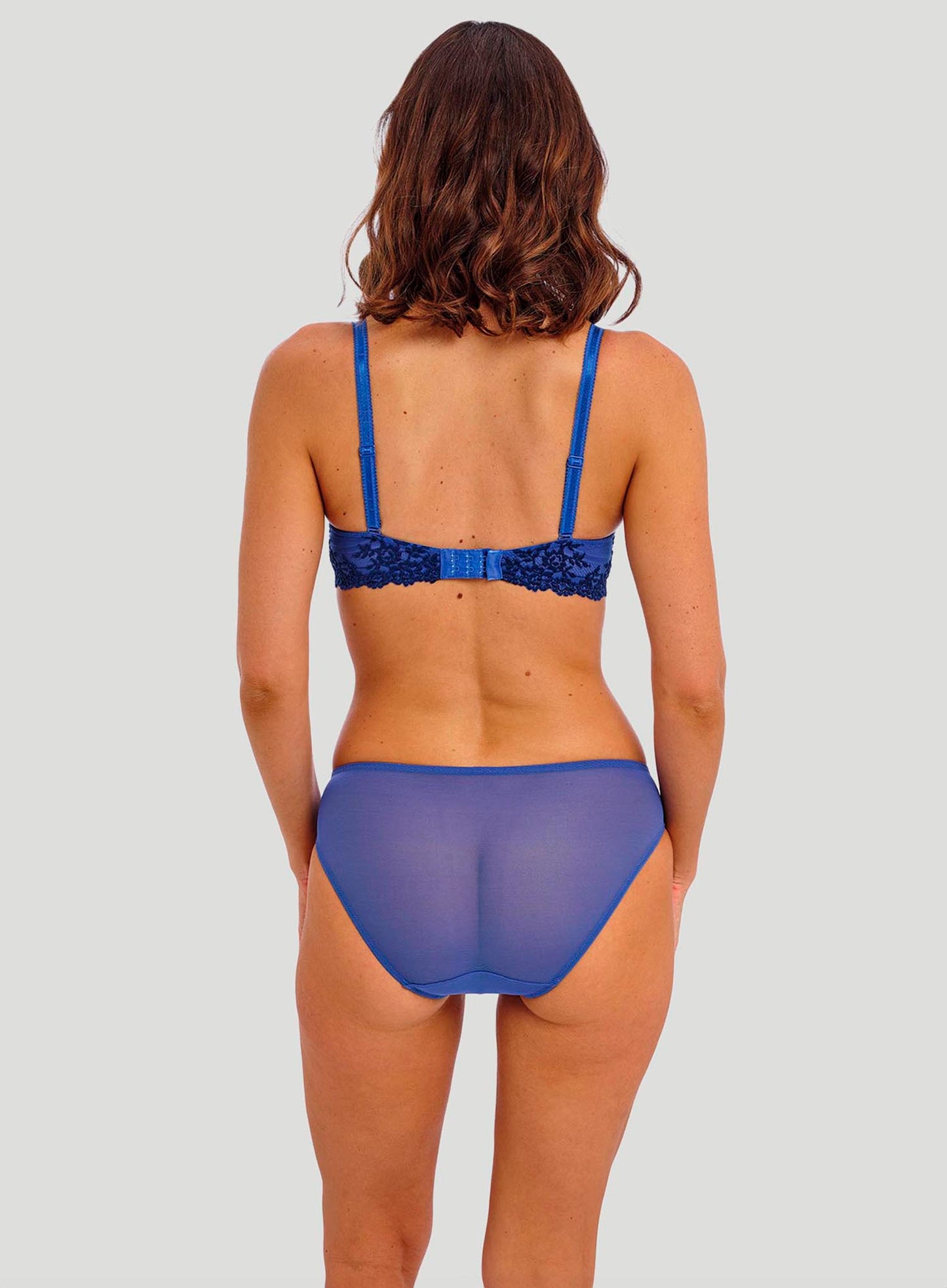 Wacoal: Embrace Lace Plunge Underwired Bra Bellwether Blue
