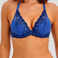 Wacoal: Embrace Lace Plunge Underwired Bra Bellwether Blue