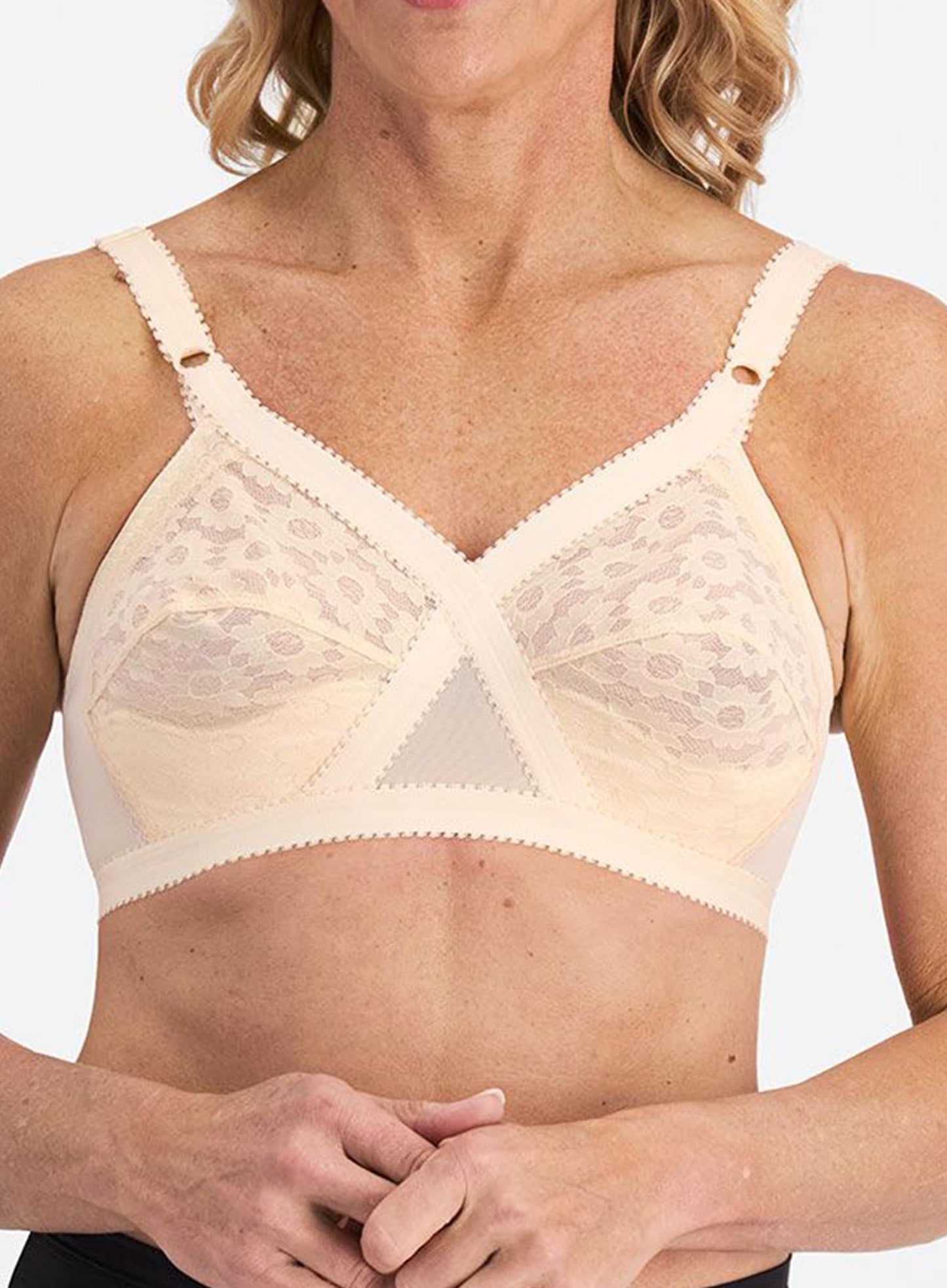 Playtex: Cross Your Heart Wire Free Bra Beige